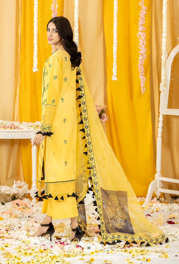GHAZAL EMBROIDERY LAWN COLLECTION-GZ-06 Organza Pakistani Summer Dresses - Humdum - 4