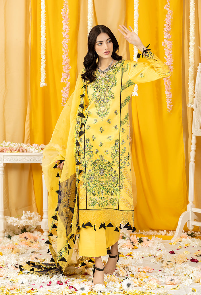 GHAZAL EMBROIDERY LAWN COLLECTION-GZ-06 Organza Pakistani Summer Dresses - Humdum - 2