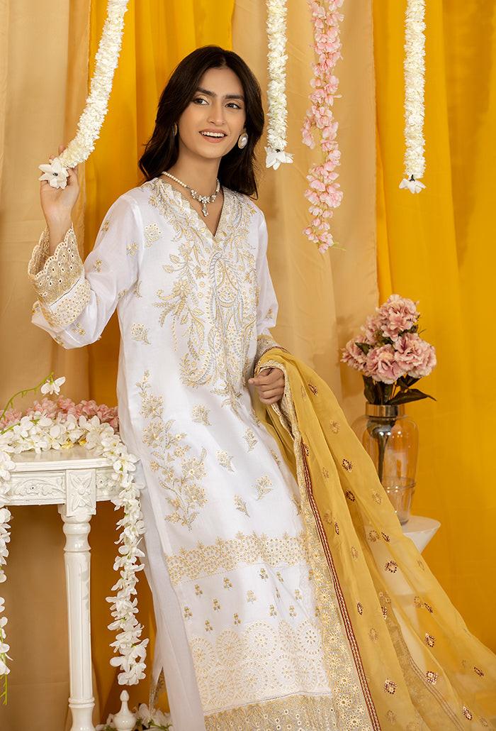 GHAZAL EMBROIDERY LAWN COLLECTION-GZ-02 Organza Pakistani Summer Dresses - Humdum - 2