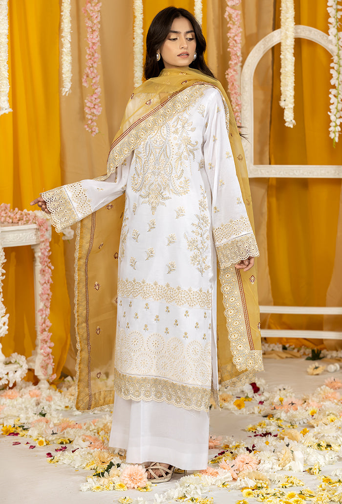 GHAZAL EMBROIDERY LAWN COLLECTION-GZ-02 Organza Pakistani Summer Dresses - Humdum - 3