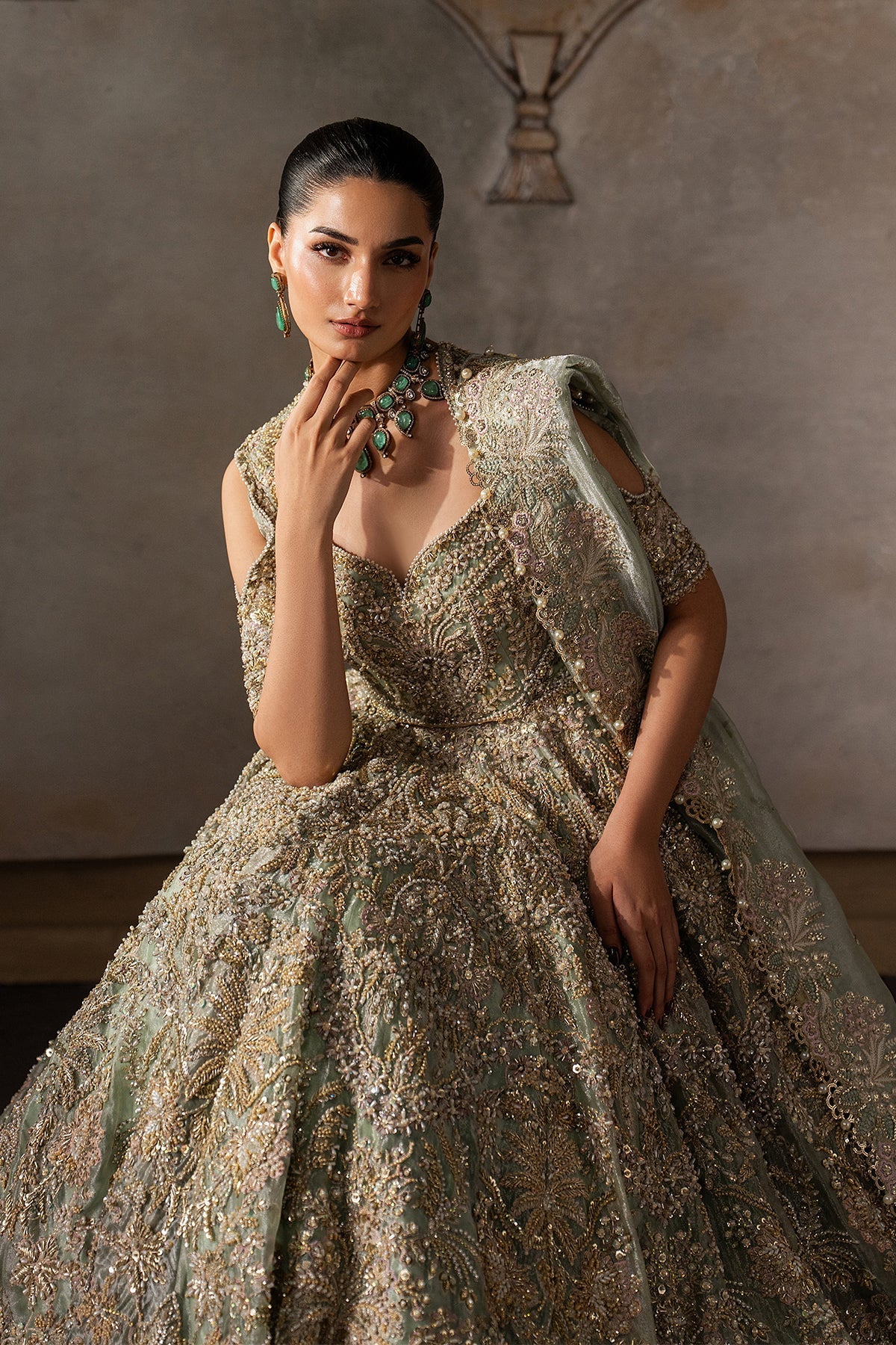 Juliette Raw Silk Pakistani Formal Dresses - Afrozeh - 3