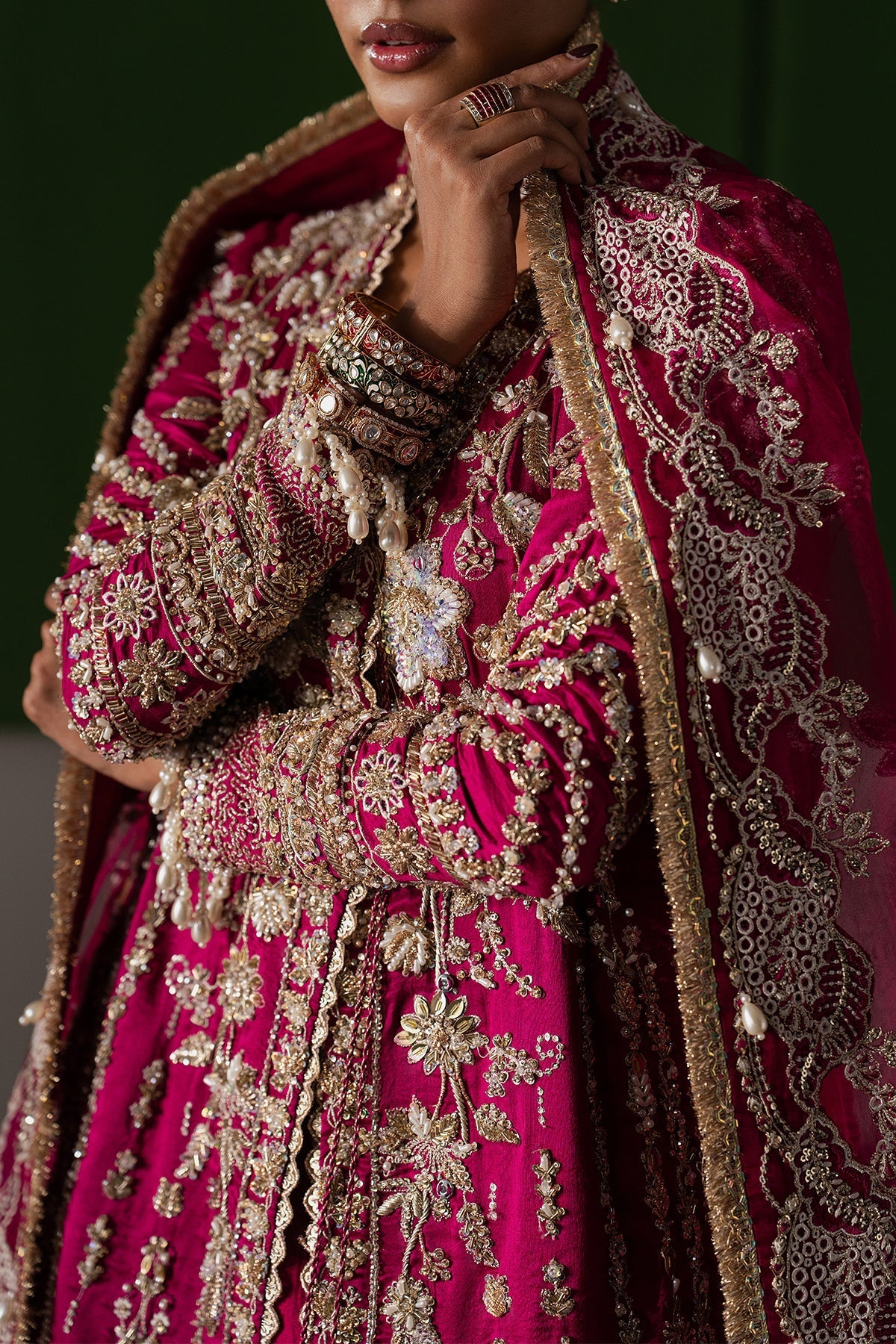 Ophelia Raw Silk Pakistani Formal Dresses - Afrozeh - 4