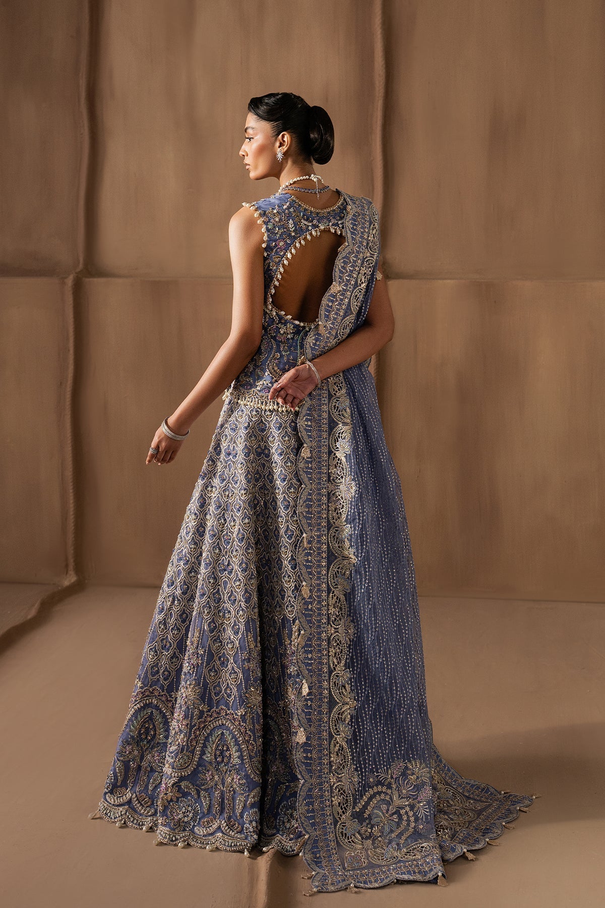 Arabella Raw Silk Pakistani Formal Dresses - Afrozeh - 2