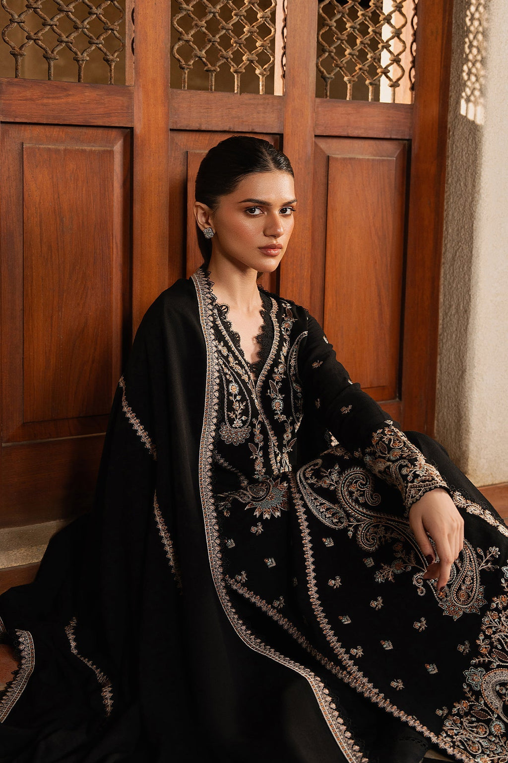 Selene Karandi Pakistani Winter Dresses - Afrozeh - 3