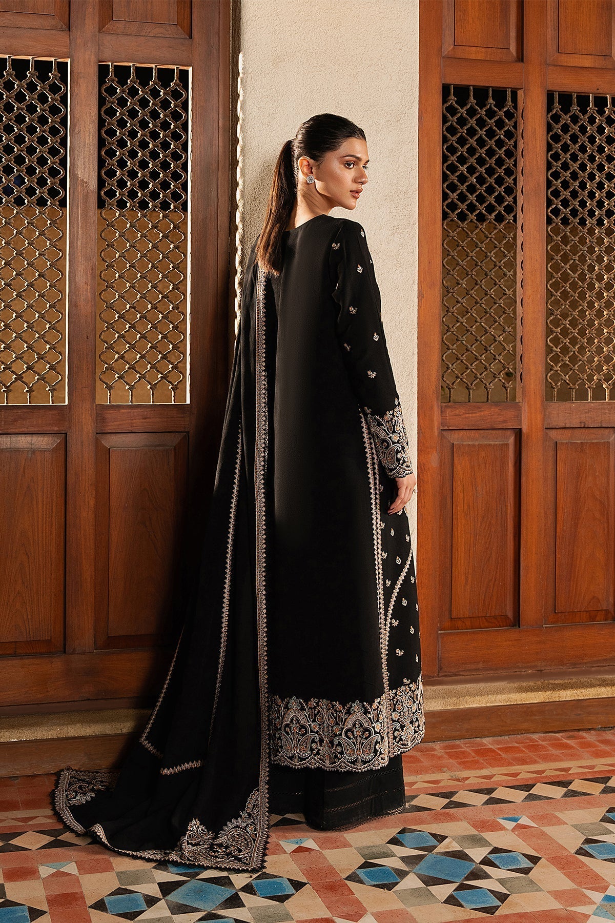Selene Karandi Pakistani Winter Dresses - Afrozeh - 2