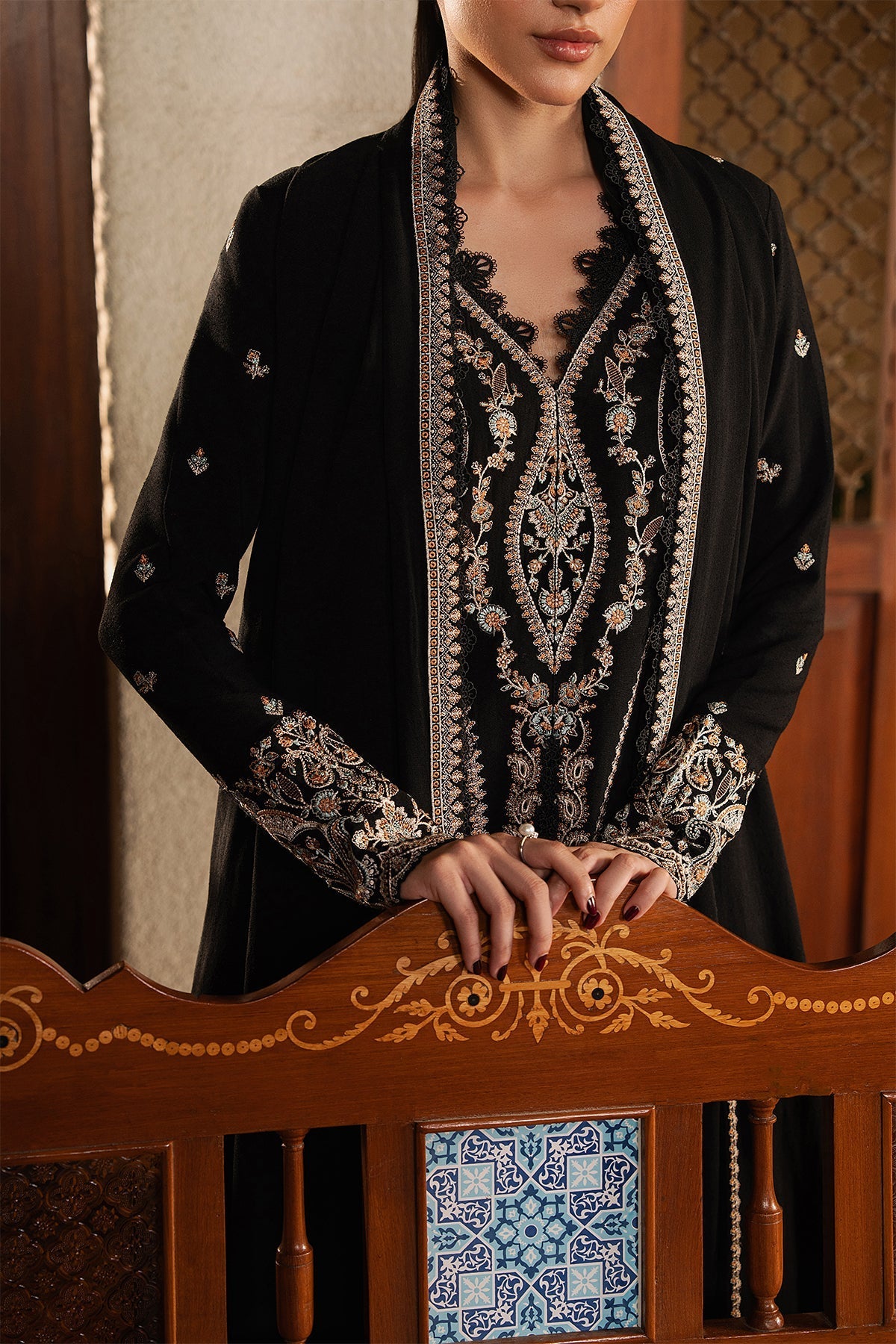 Selene Karandi Pakistani Winter Dresses - Afrozeh - 4