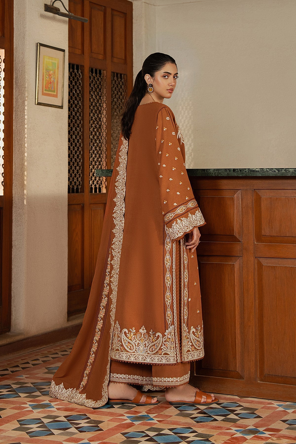 Bresca Karandi Pakistani Winter Dresses - Afrozeh - 2