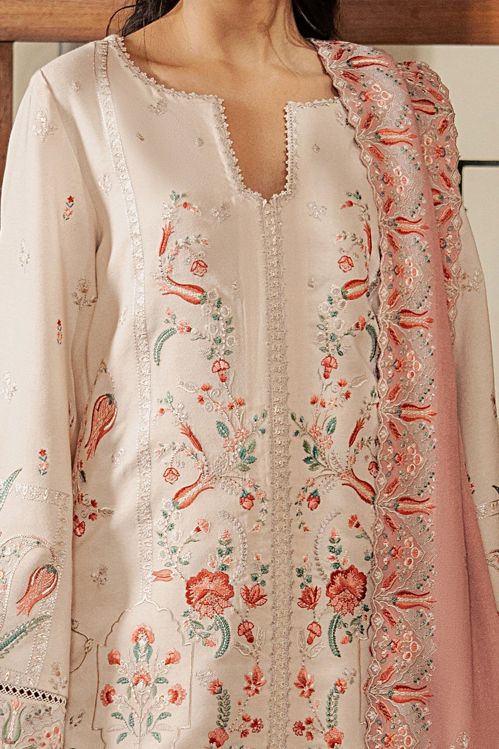 Avaline Karandi Pakistani Winter Dresses - Afrozeh - 3