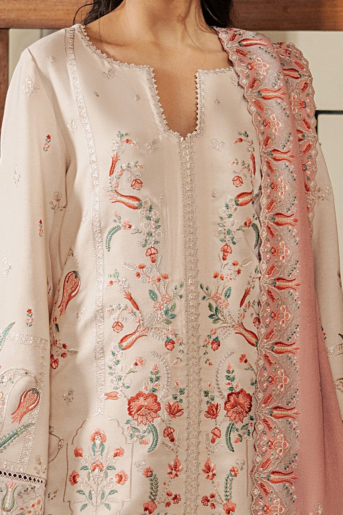 Avaline Karandi Pakistani Winter Dresses - Afrozeh - 3