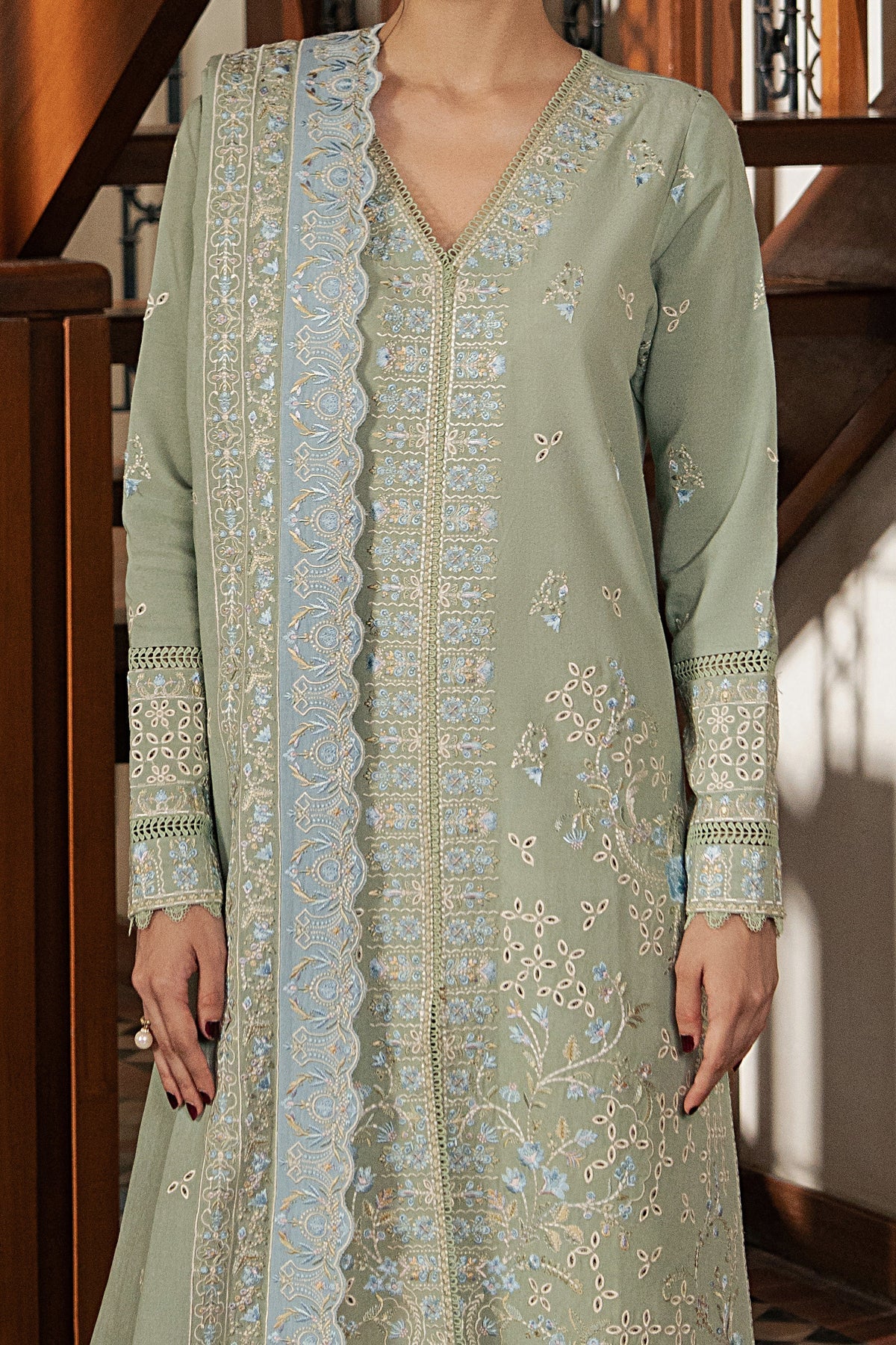 Rimelle Karandi Pakistani Winter Dresses - Afrozeh - 4