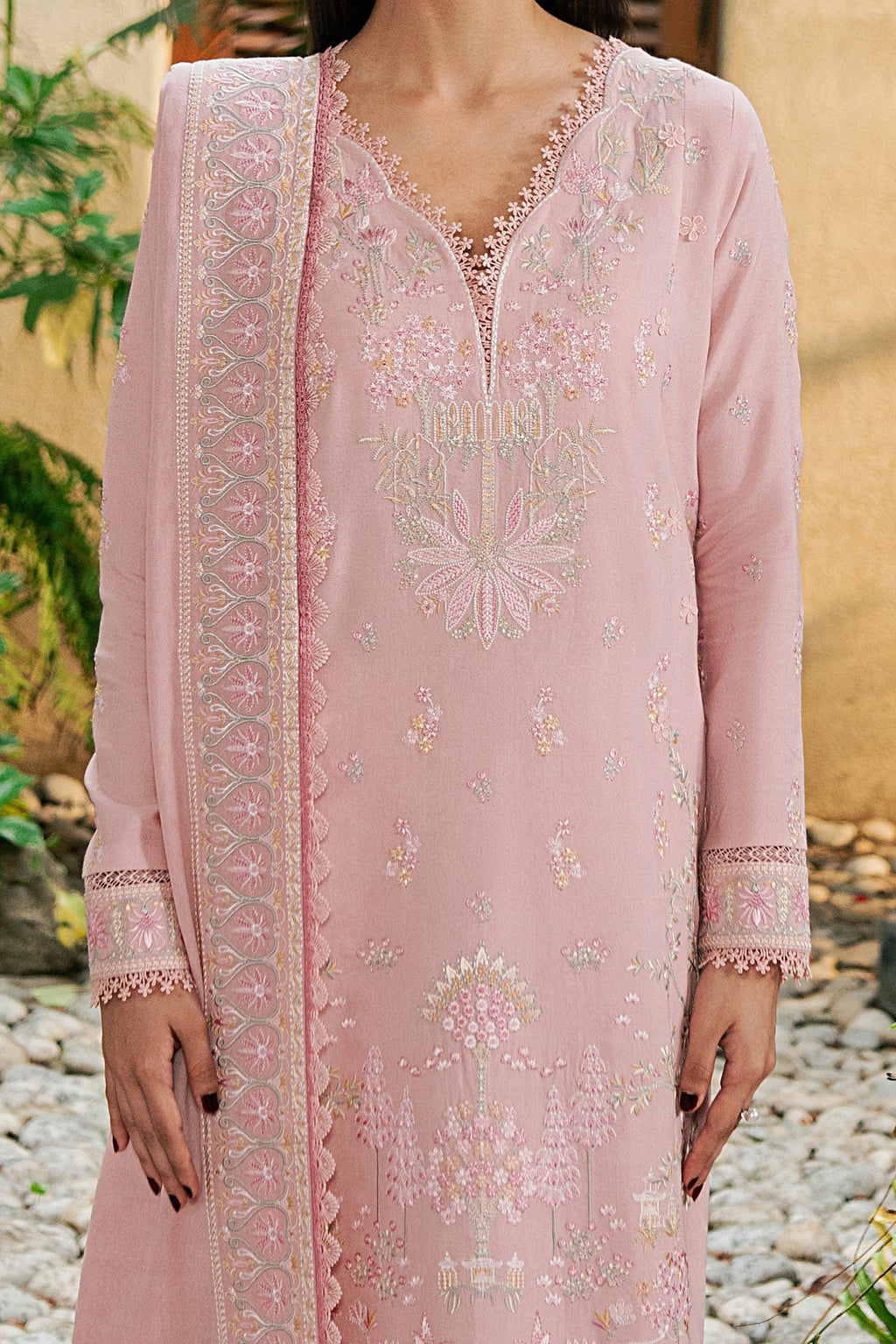 Maelin Silk Pakistani Winter Dresses - Afrozeh - 4