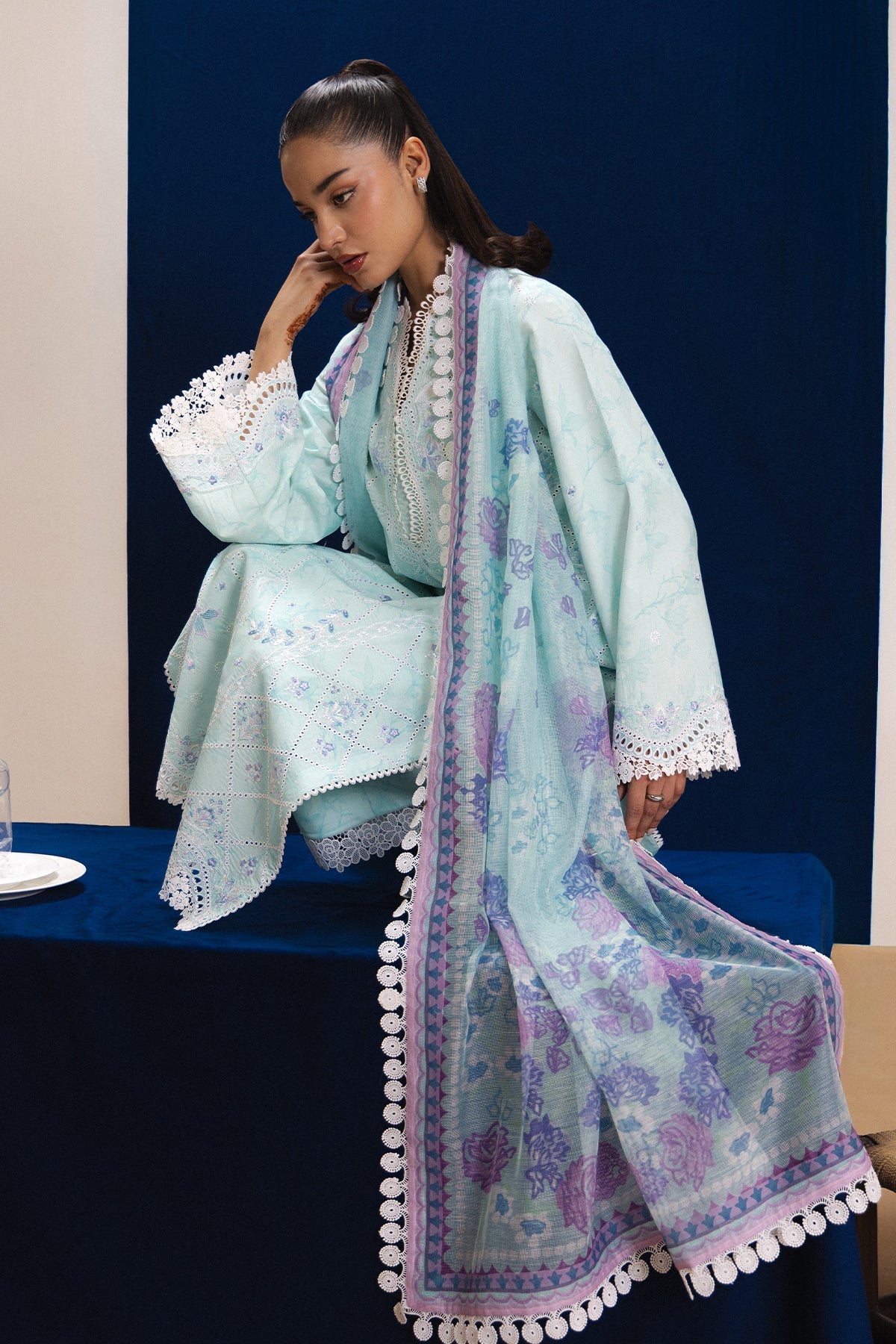 LUEUR Lawn Pakistani Summer Dresses - Afrozeh - 4