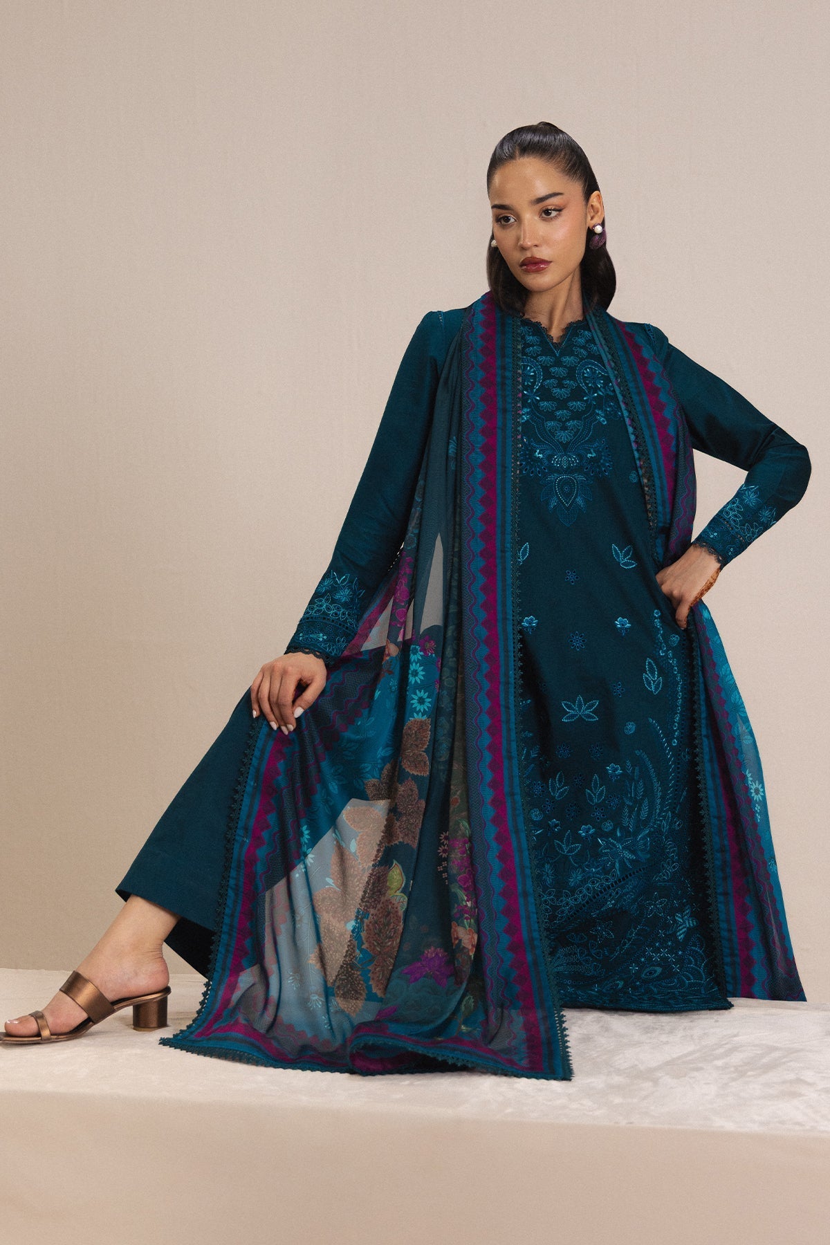 VOILE Lawn Pakistani Summer Dresses - Afrozeh - 4