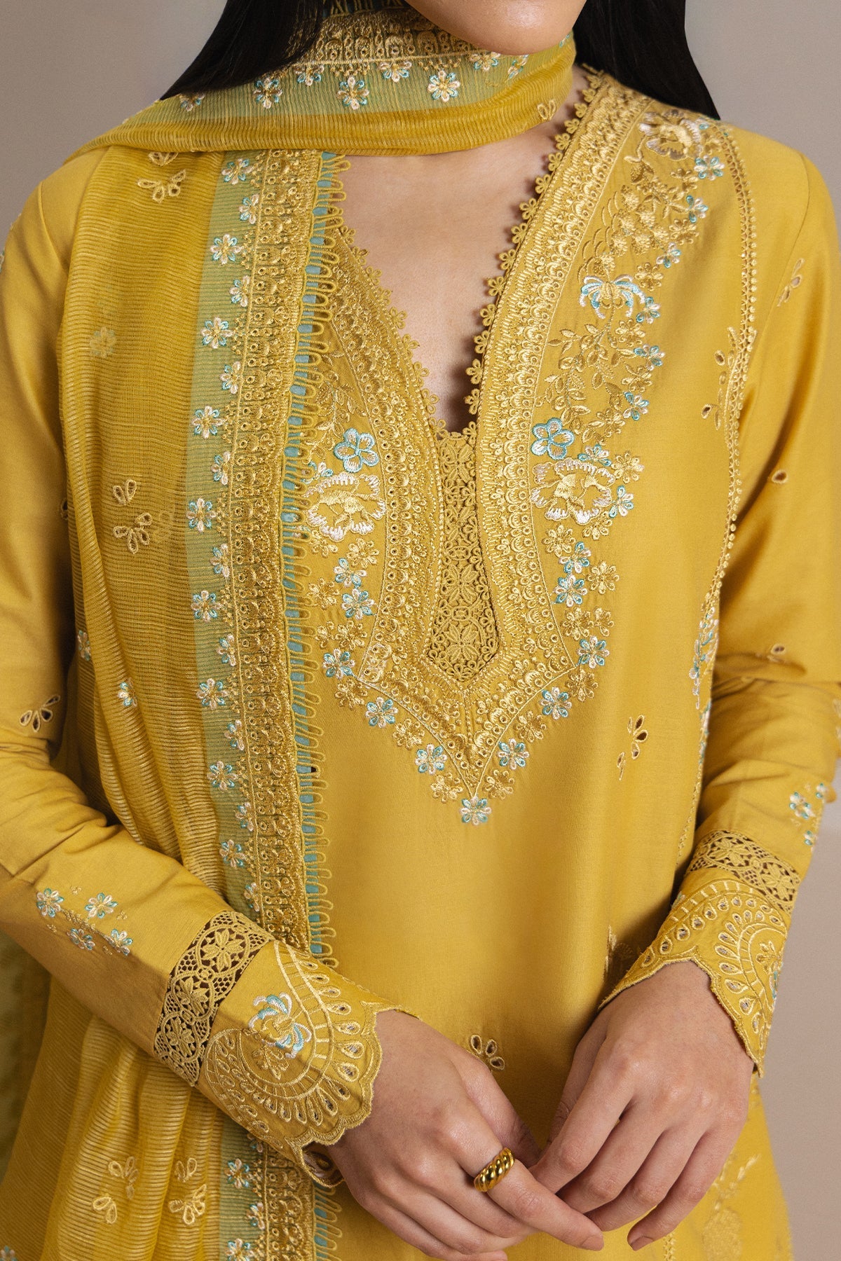 ROUGE Lawn Pakistani Summer Dresses - Afrozeh - 3