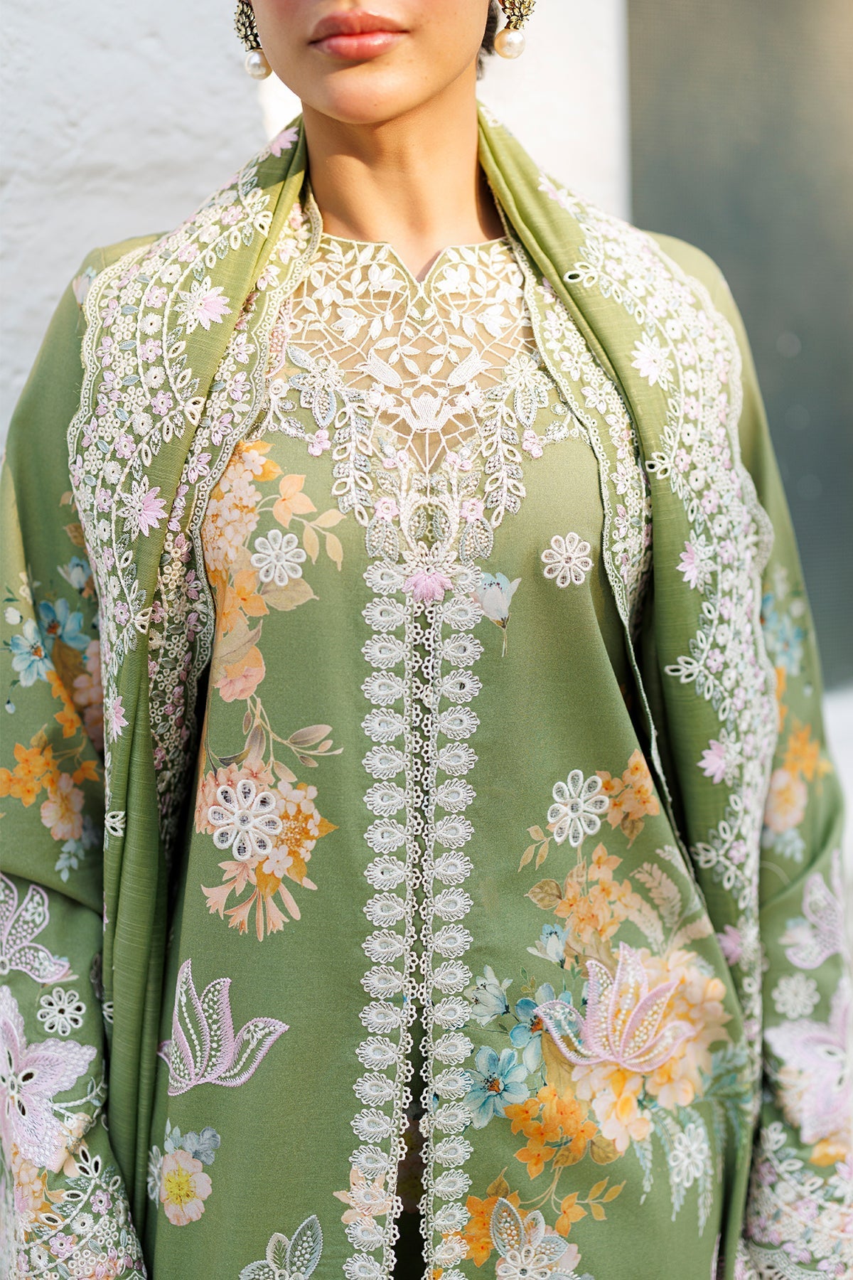 Serelith Organza Pakistani Summer Dresses - Afrozeh - 3
