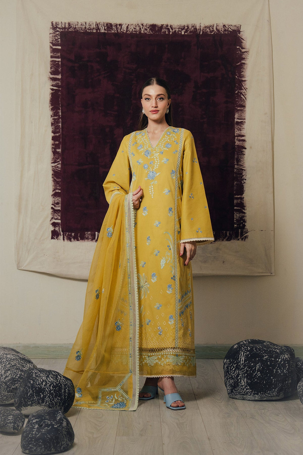 Sunhaze Organza Pakistani Summer Dresses - Afrozeh - 1
