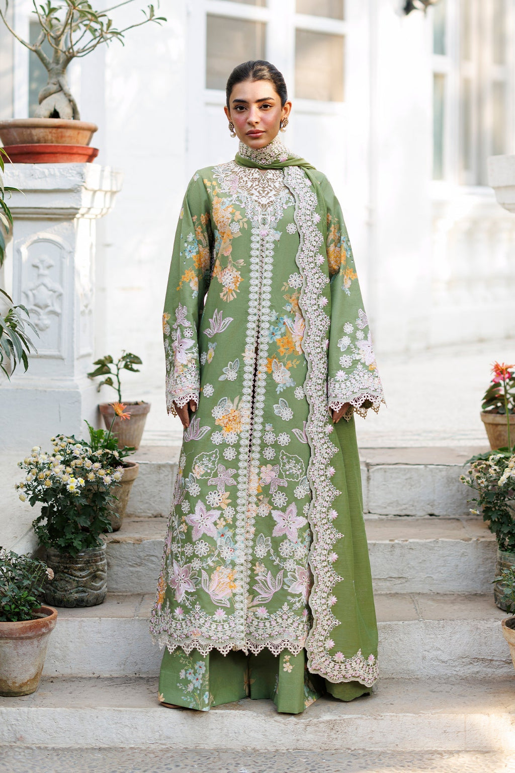 Serelith Organza Pakistani Summer Dresses - Afrozeh - 6