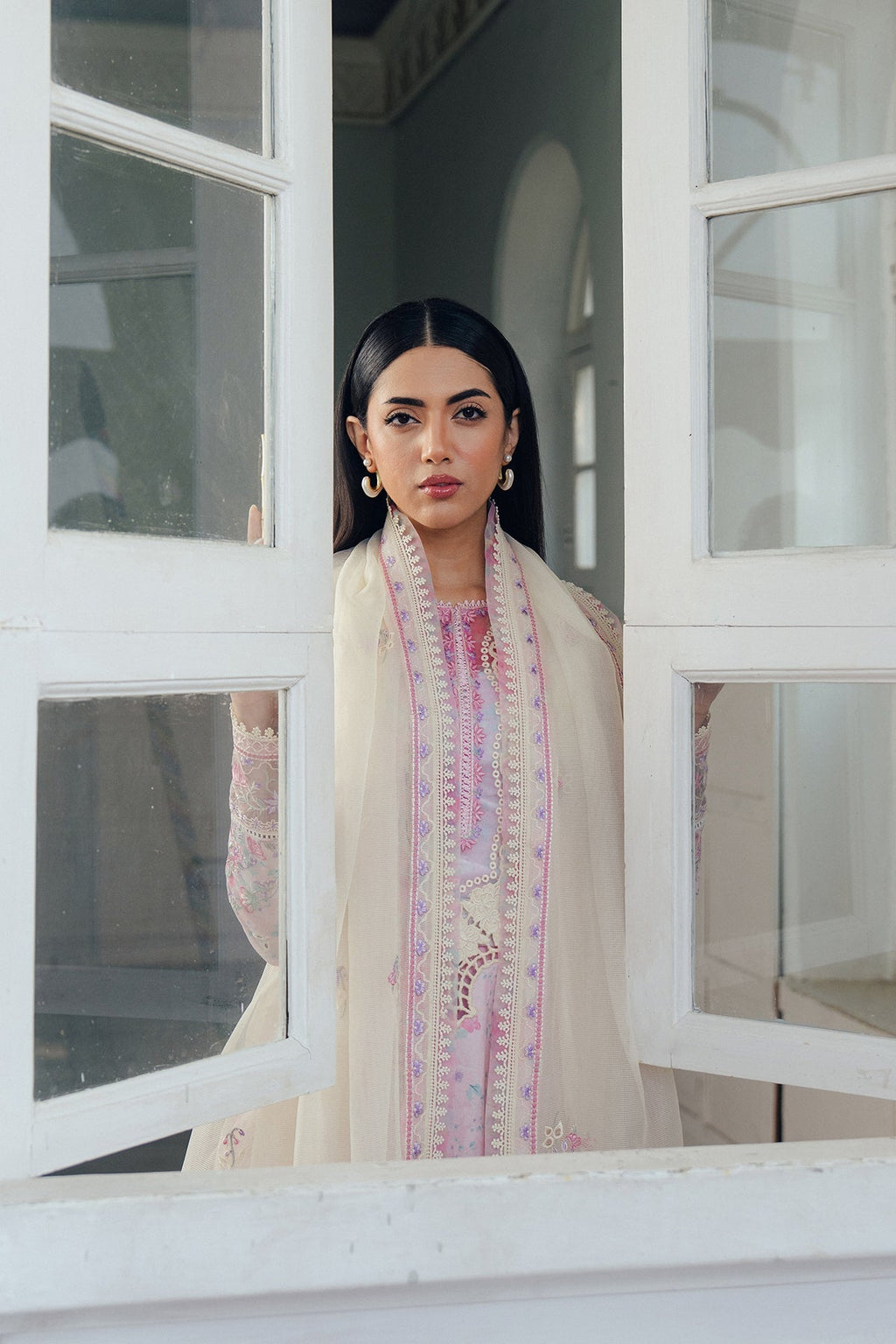 Skydust Organza Pakistani Summer Dresses - Afrozeh - 3