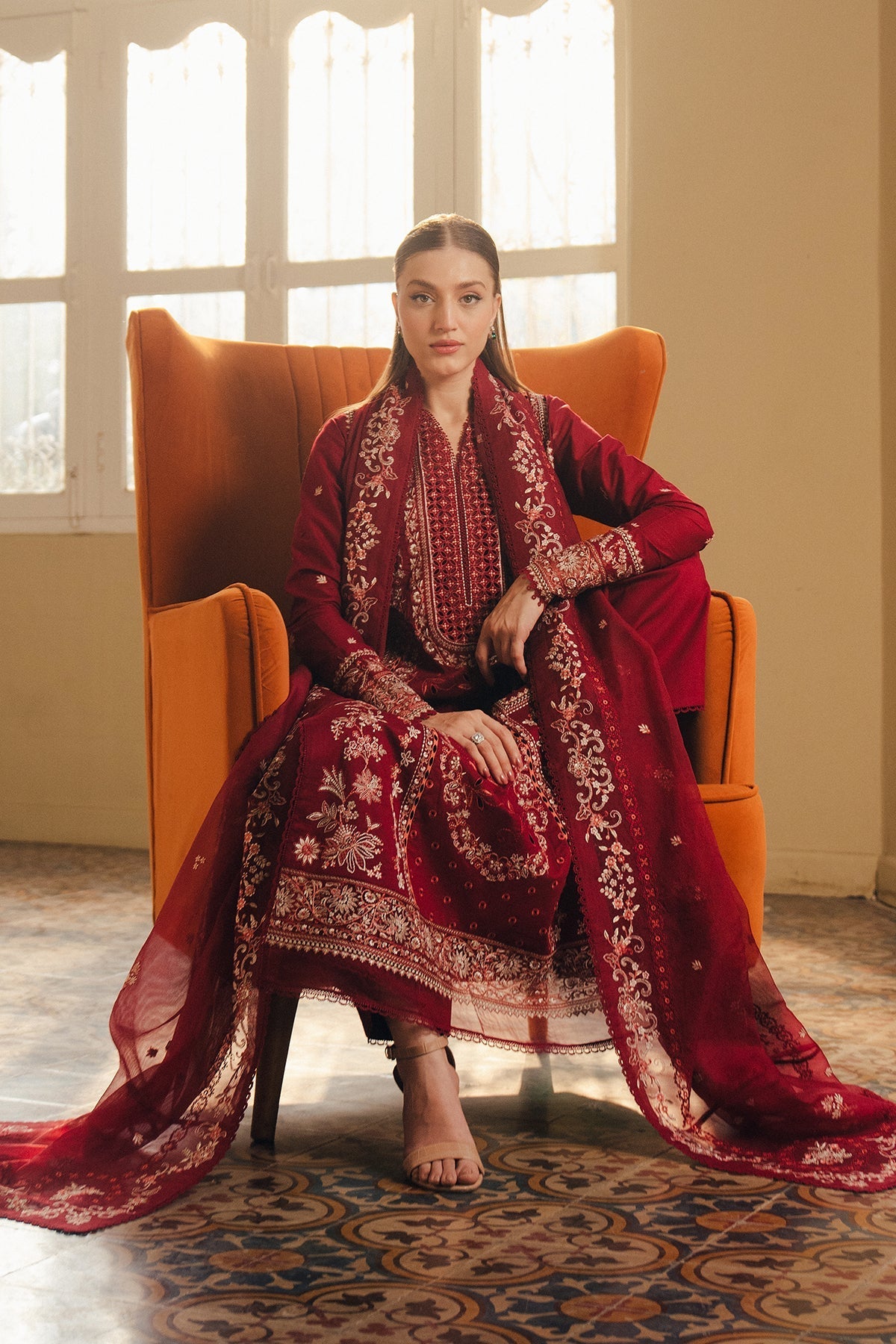 Sundrown Organza Pakistani Summer Dresses - Afrozeh - 5