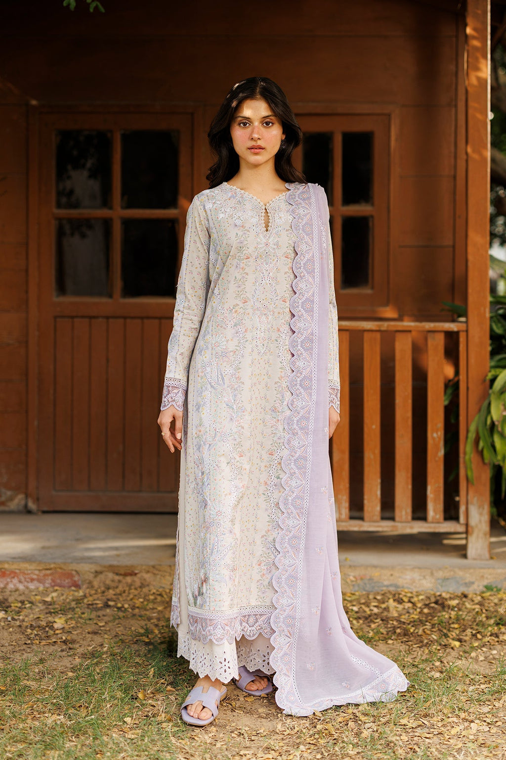 Solayne Organza Pakistani Summer Dresses - Afrozeh - 1