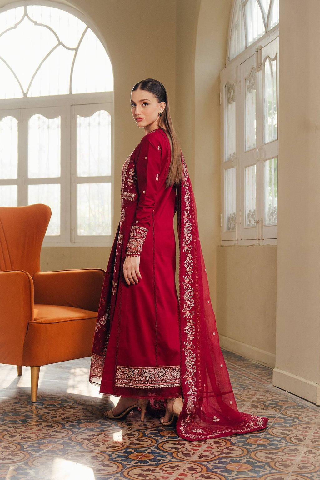 Sundrown Organza Pakistani Summer Dresses - Afrozeh - 2