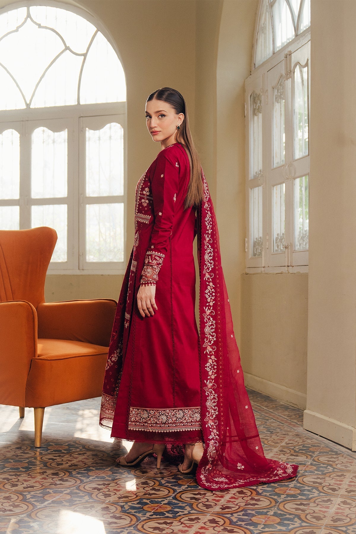Sundrown Organza Pakistani Summer Dresses - Afrozeh - 2