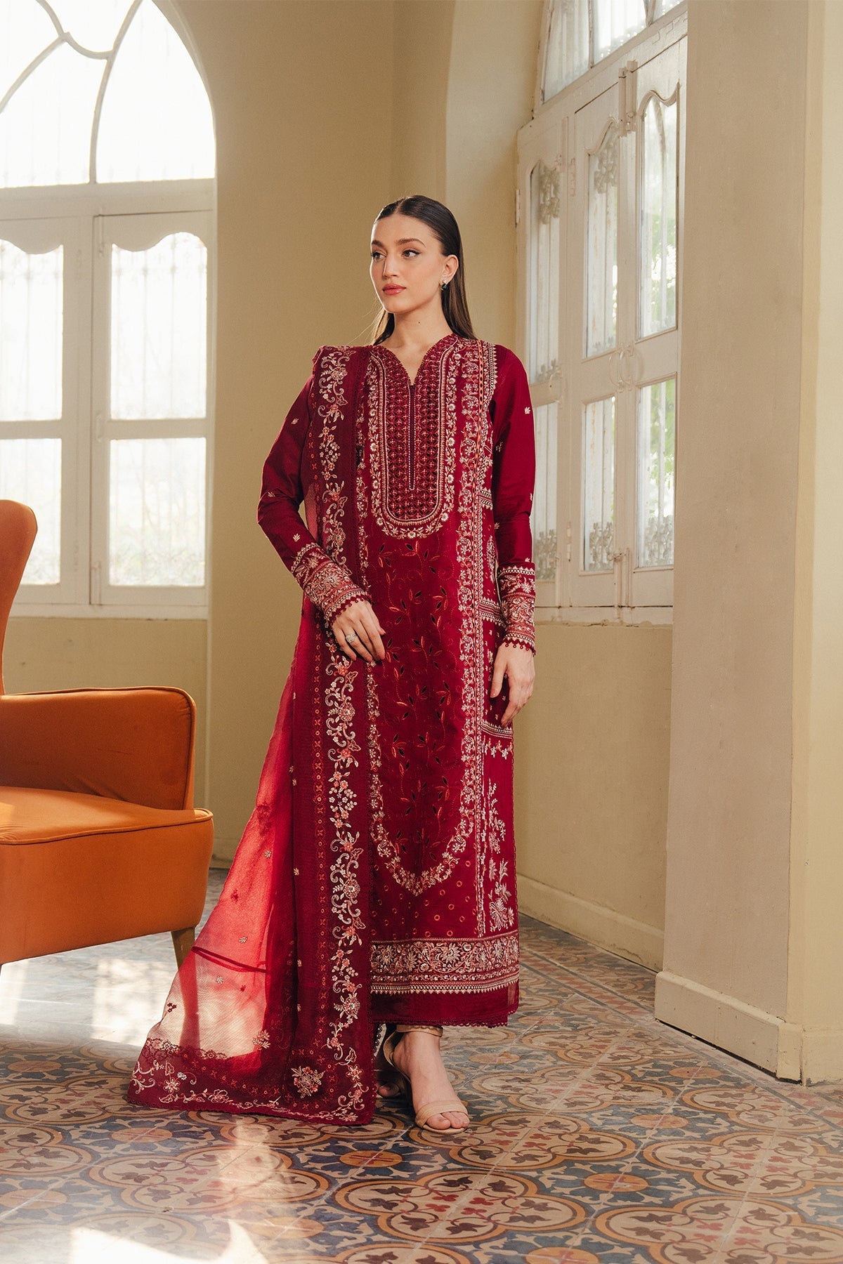 Sundrown Organza Pakistani Summer Dresses - Afrozeh - 1