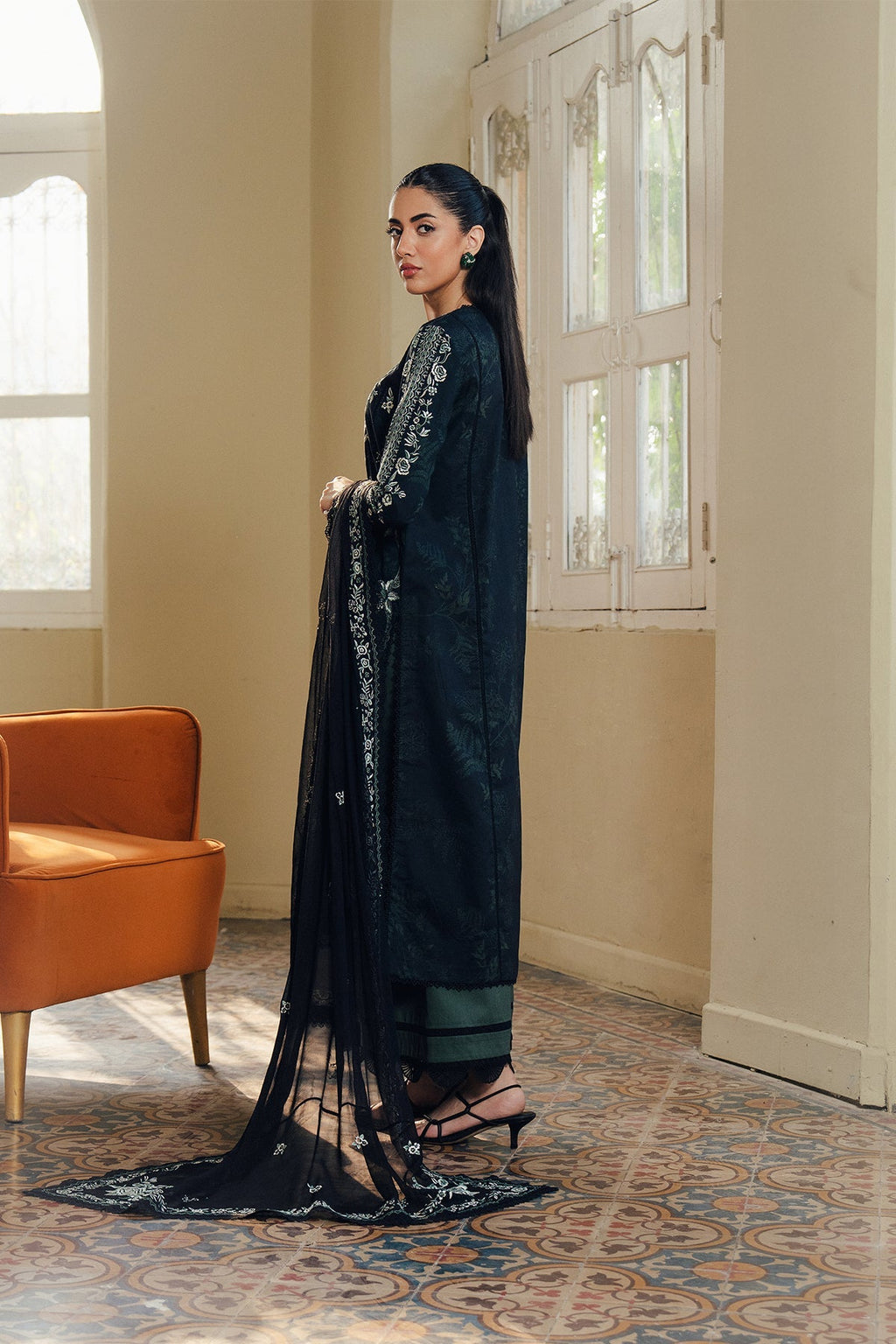 Cloudveil Organza Pakistani Summer Dresses - Afrozeh - 2
