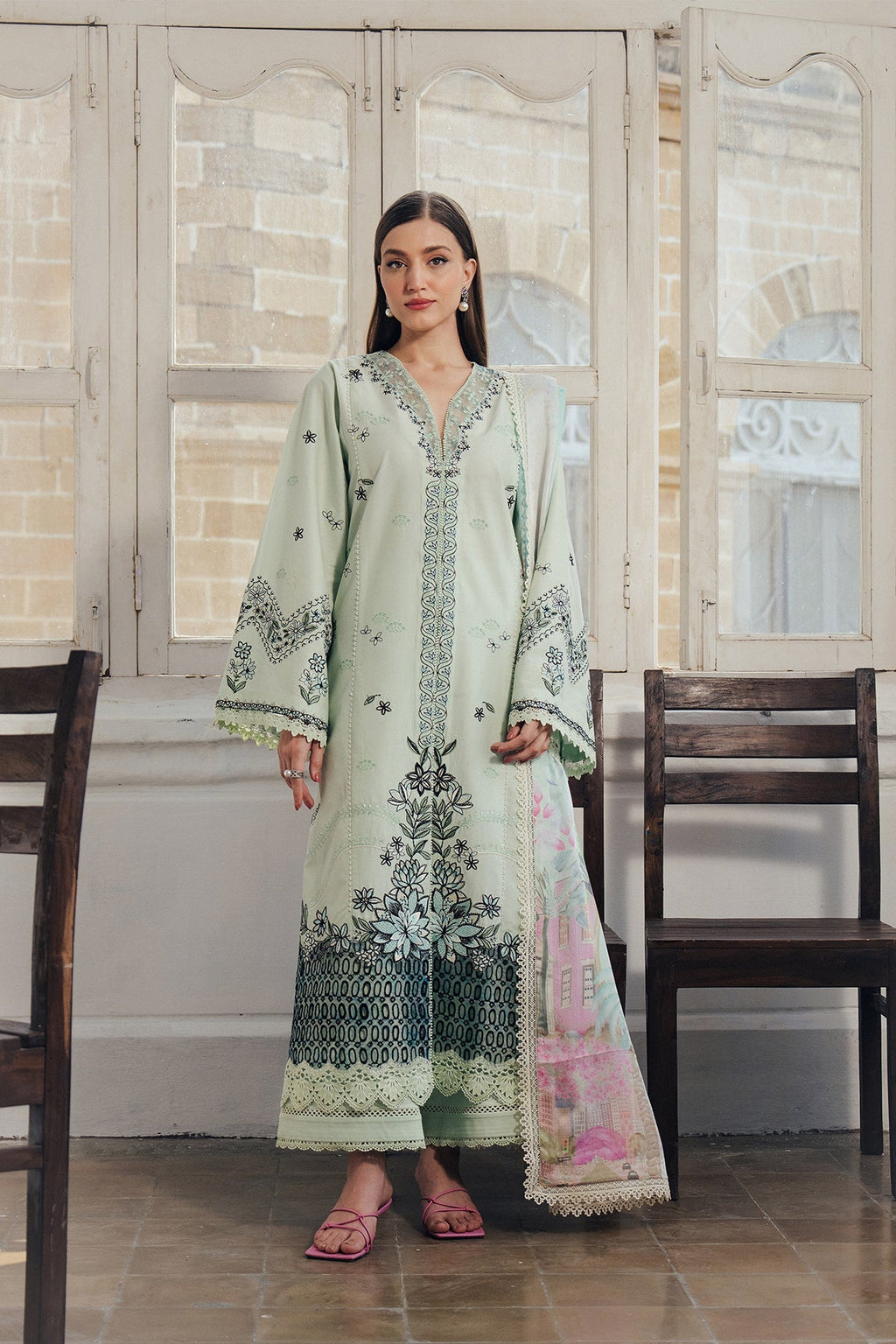 Dewlit Organza Pakistani Summer Dresses - Afrozeh - 1