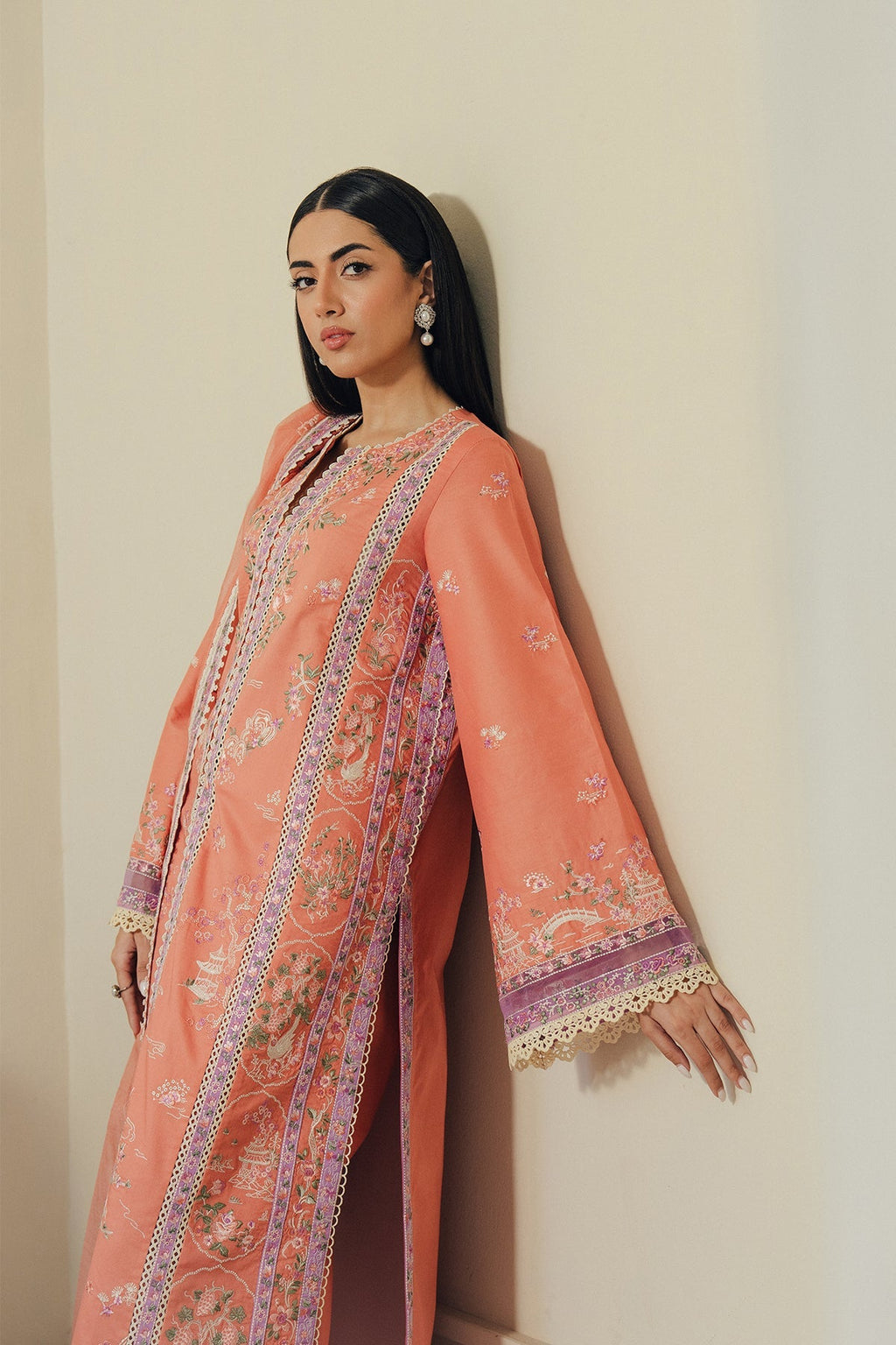 Skyhush Raw Silk Pakistani Summer Dresses - Afrozeh - 5