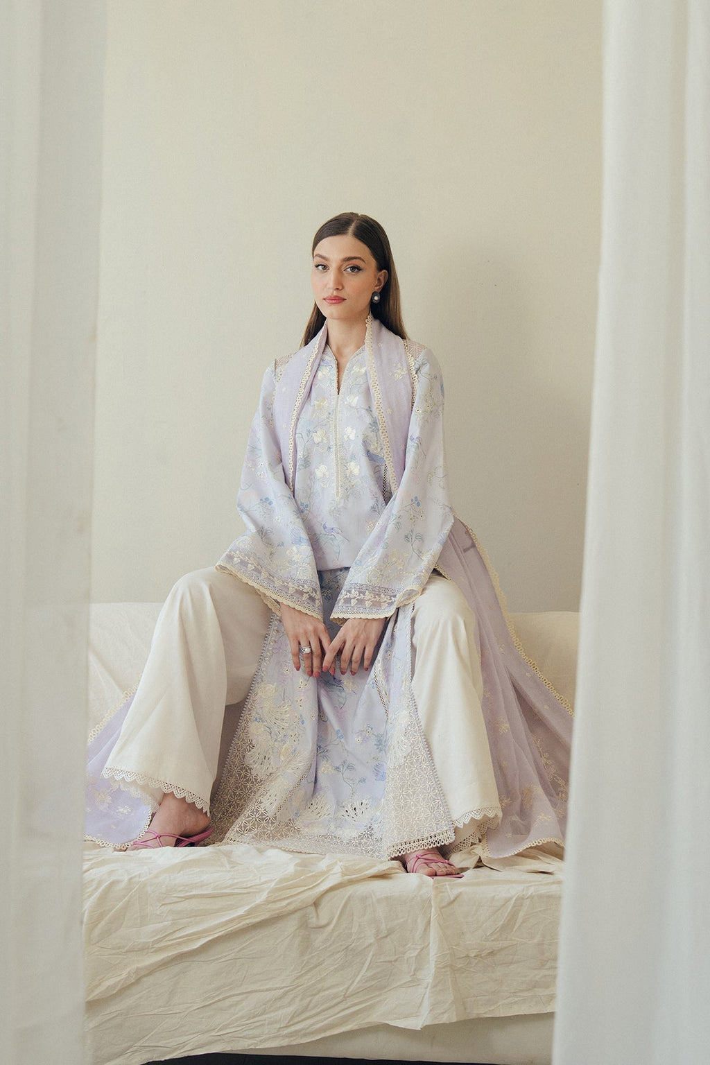 DoveMist Organza Pakistani Summer Dresses - Afrozeh - 4