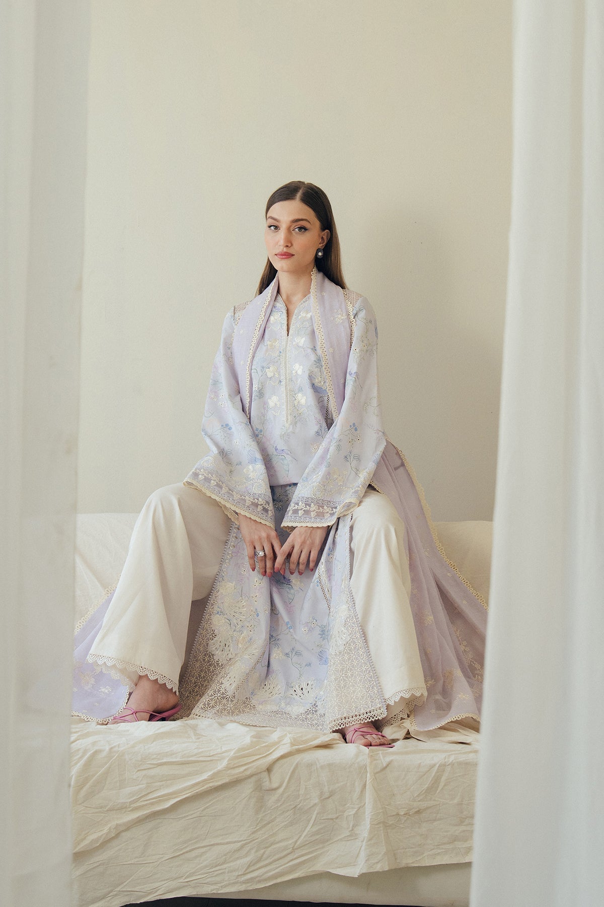 DoveMist Organza Pakistani Summer Dresses - Afrozeh - 4