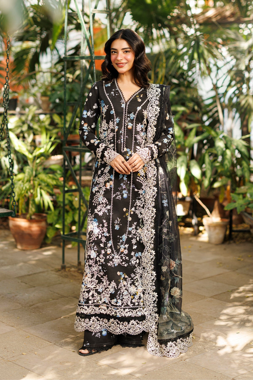 Nyrella Organza Pakistani Summer Dresses - Afrozeh - 1