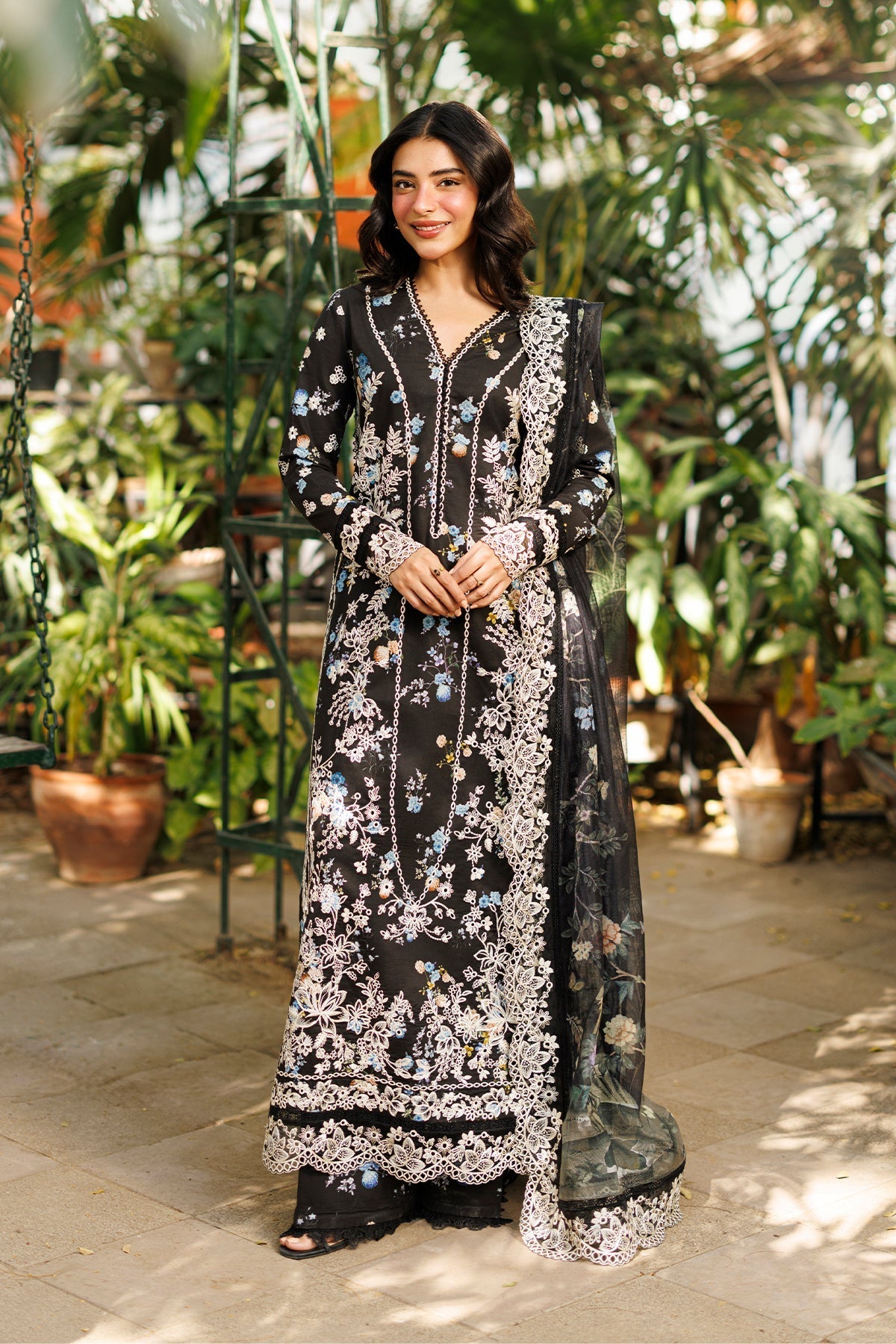 Nyrella Organza Pakistani Summer Dresses - Afrozeh - 1