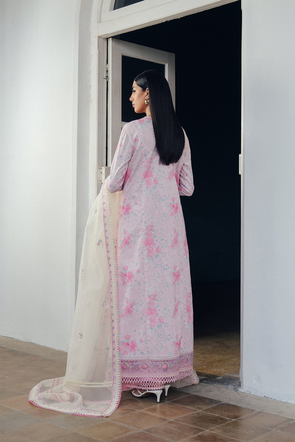 Skydust Organza Pakistani Summer Dresses - Afrozeh - 2