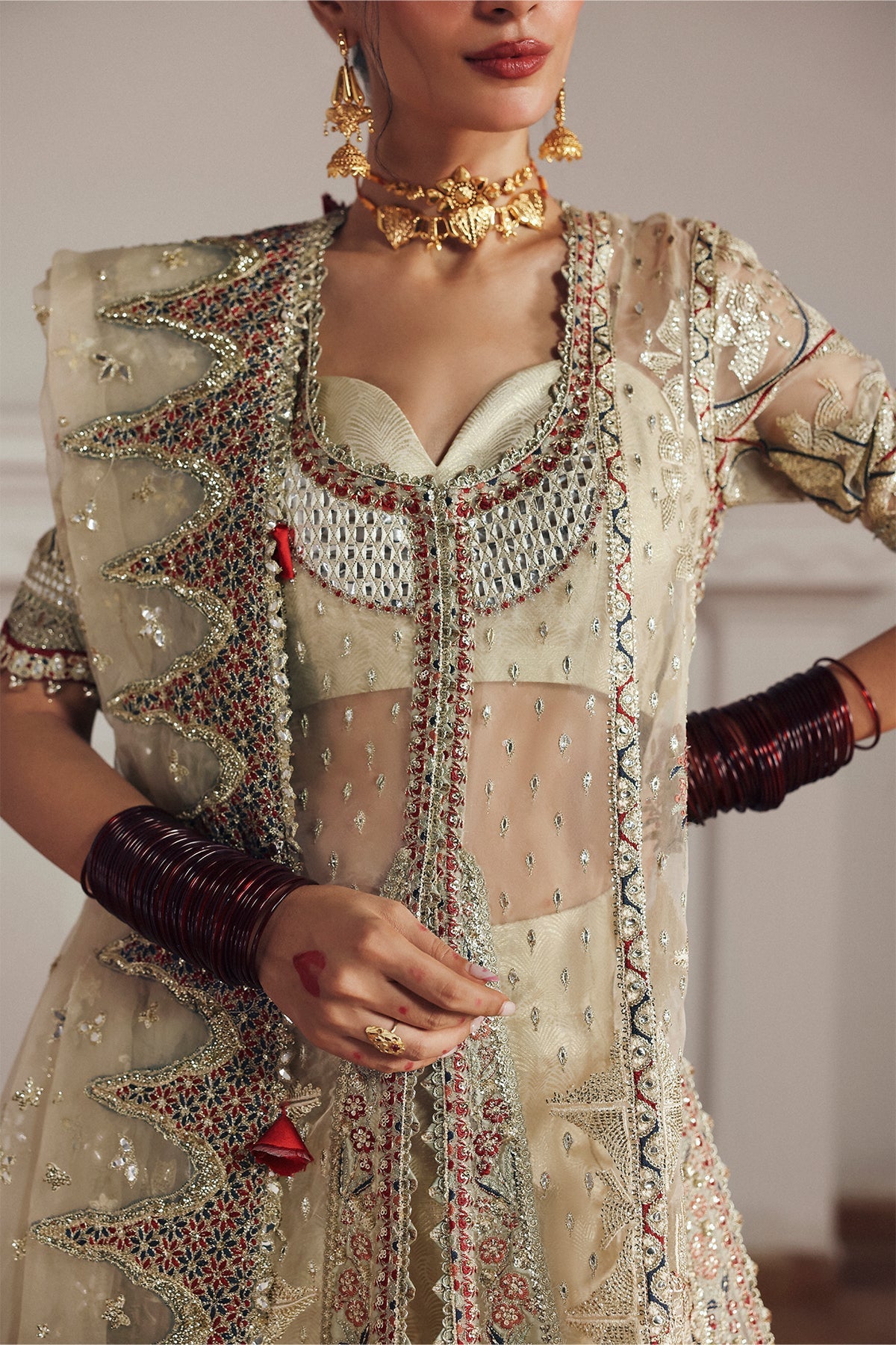 Shahnaz Raw Silk Pakistani Formal Dresses - Afrozeh - 3