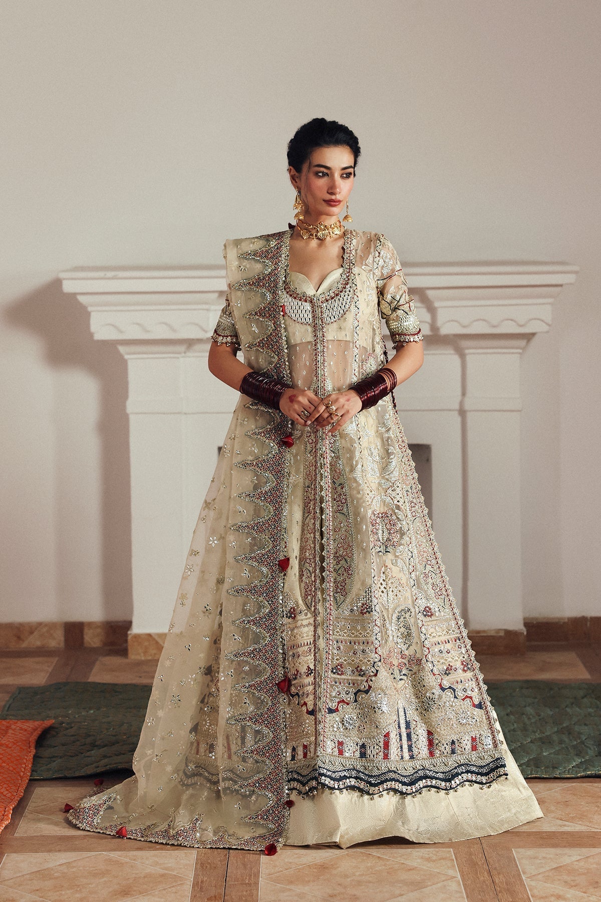 Shahnaz Raw Silk Pakistani Formal Dresses - Afrozeh - 1