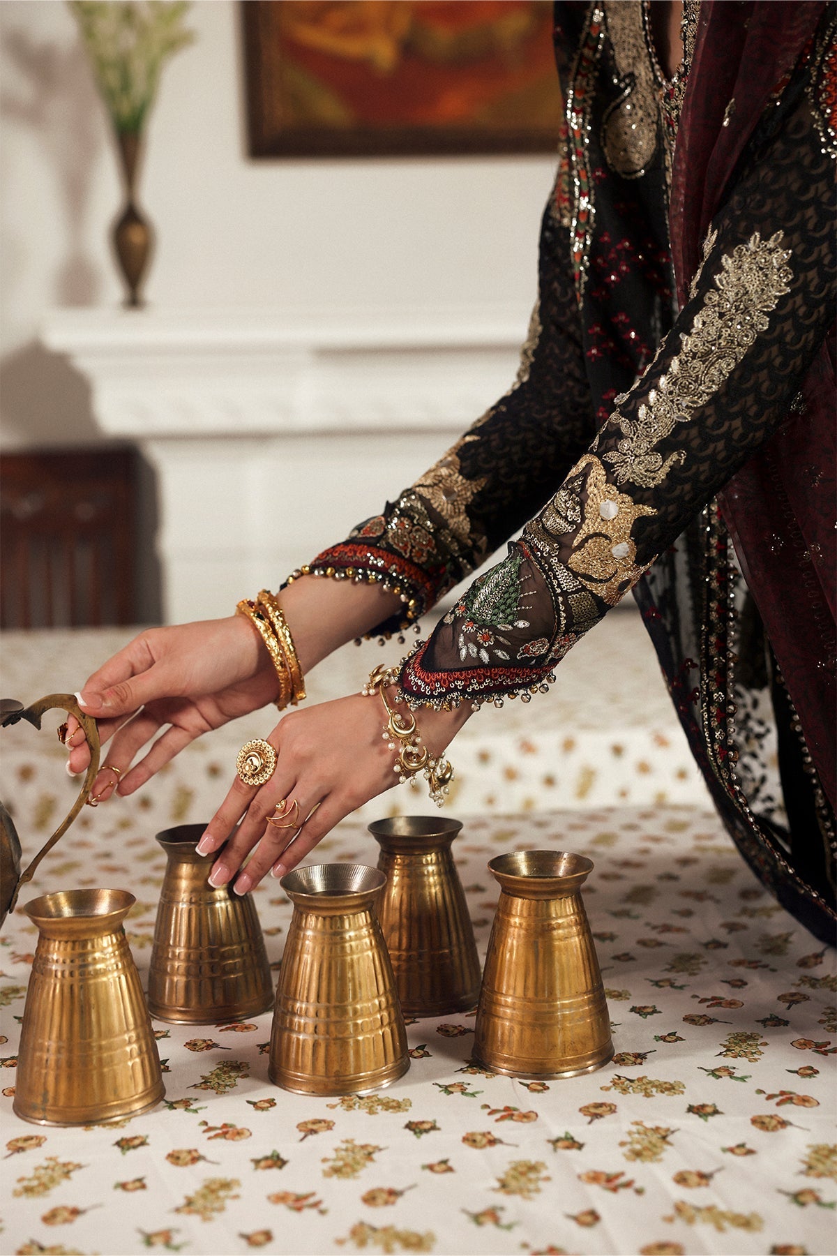 Dhanak Raw Silk Pakistani Formal Dresses - Afrozeh - 5