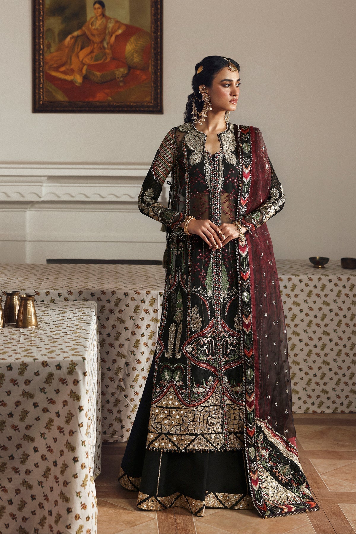 Dhanak Raw Silk Pakistani Formal Dresses - Afrozeh - 1