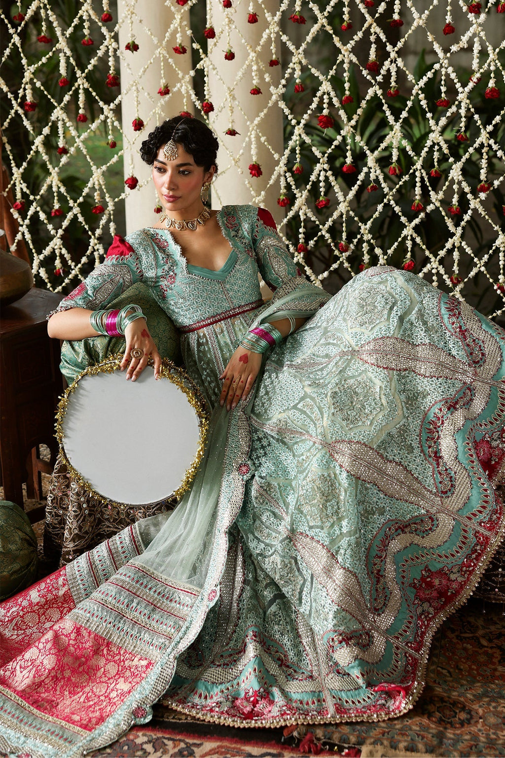 Zanzar Raw Silk Pakistani Formal Dresses - Afrozeh - 2