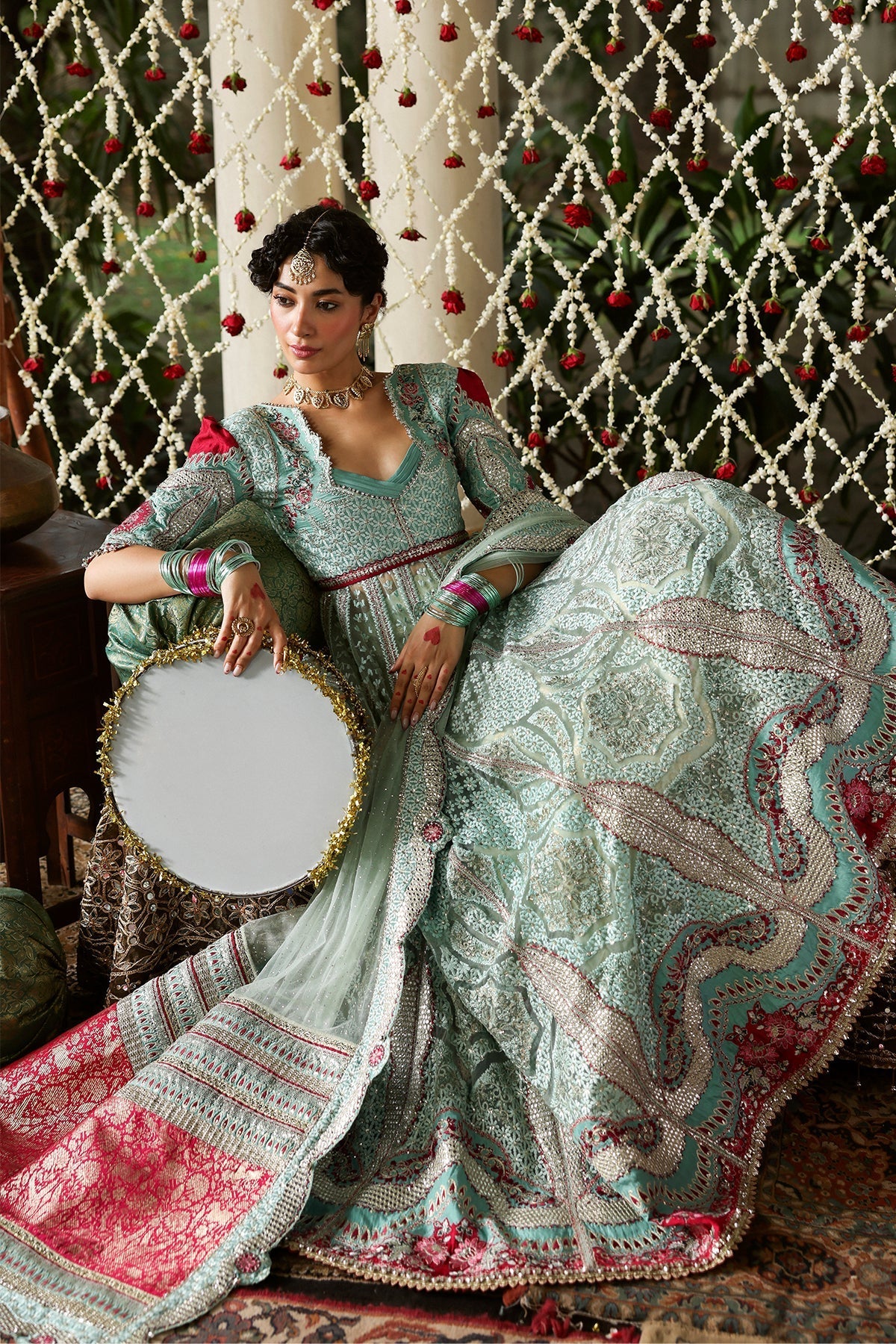 Zanzar Raw Silk Pakistani Formal Dresses - Afrozeh - 2