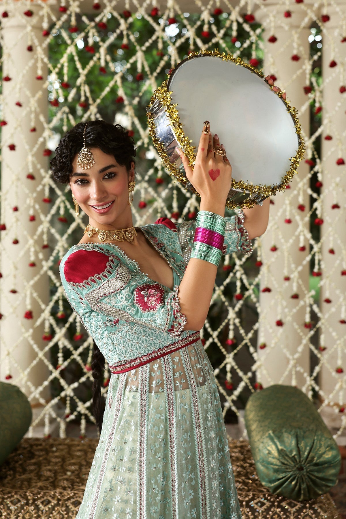 Zanzar Raw Silk Pakistani Formal Dresses - Afrozeh - 3