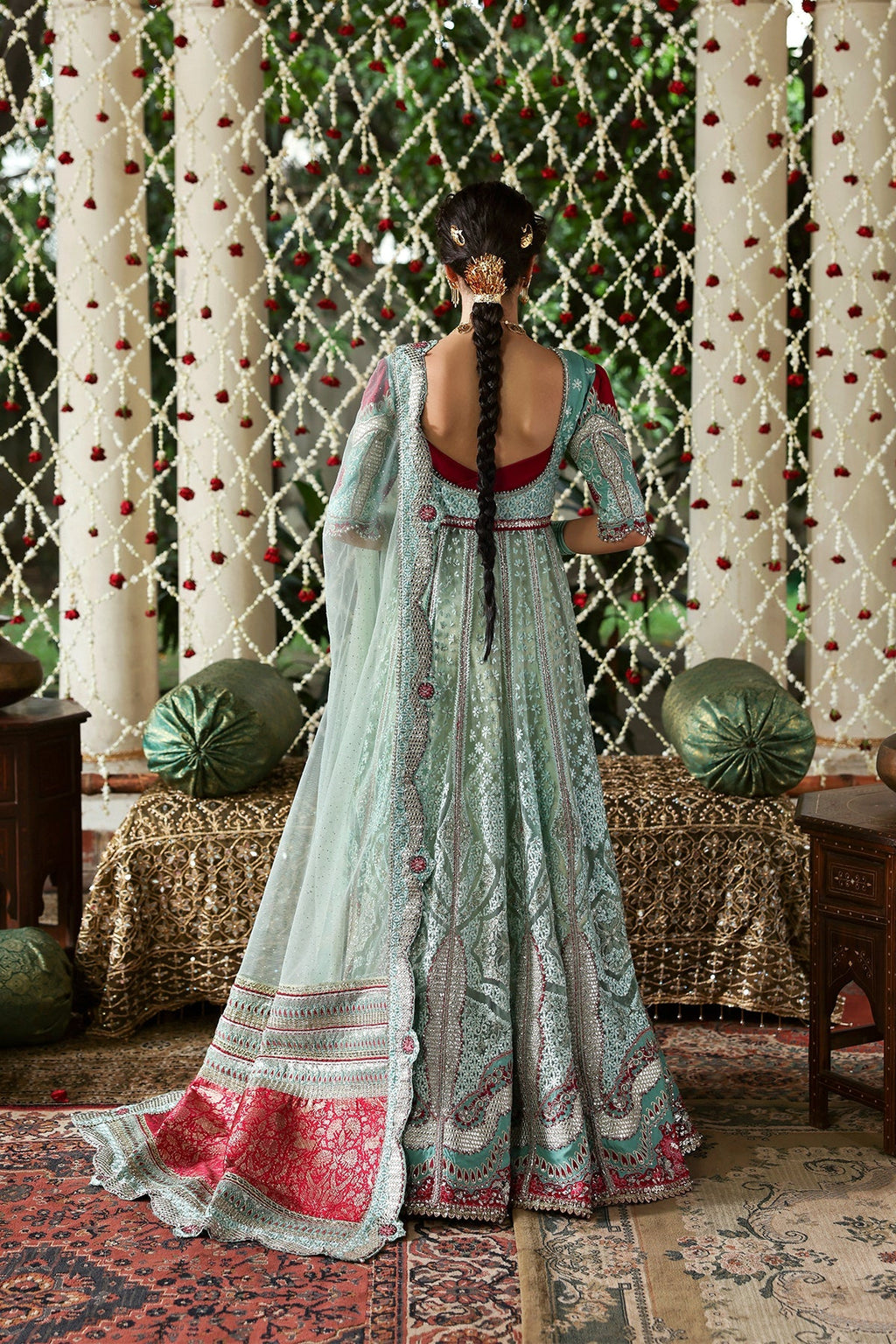 Zanzar Raw Silk Pakistani Formal Dresses - Afrozeh - 4