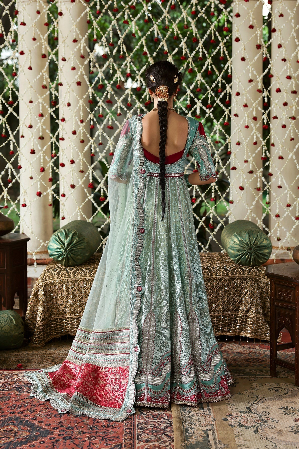 Zanzar Raw Silk Pakistani Formal Dresses - Afrozeh - 4
