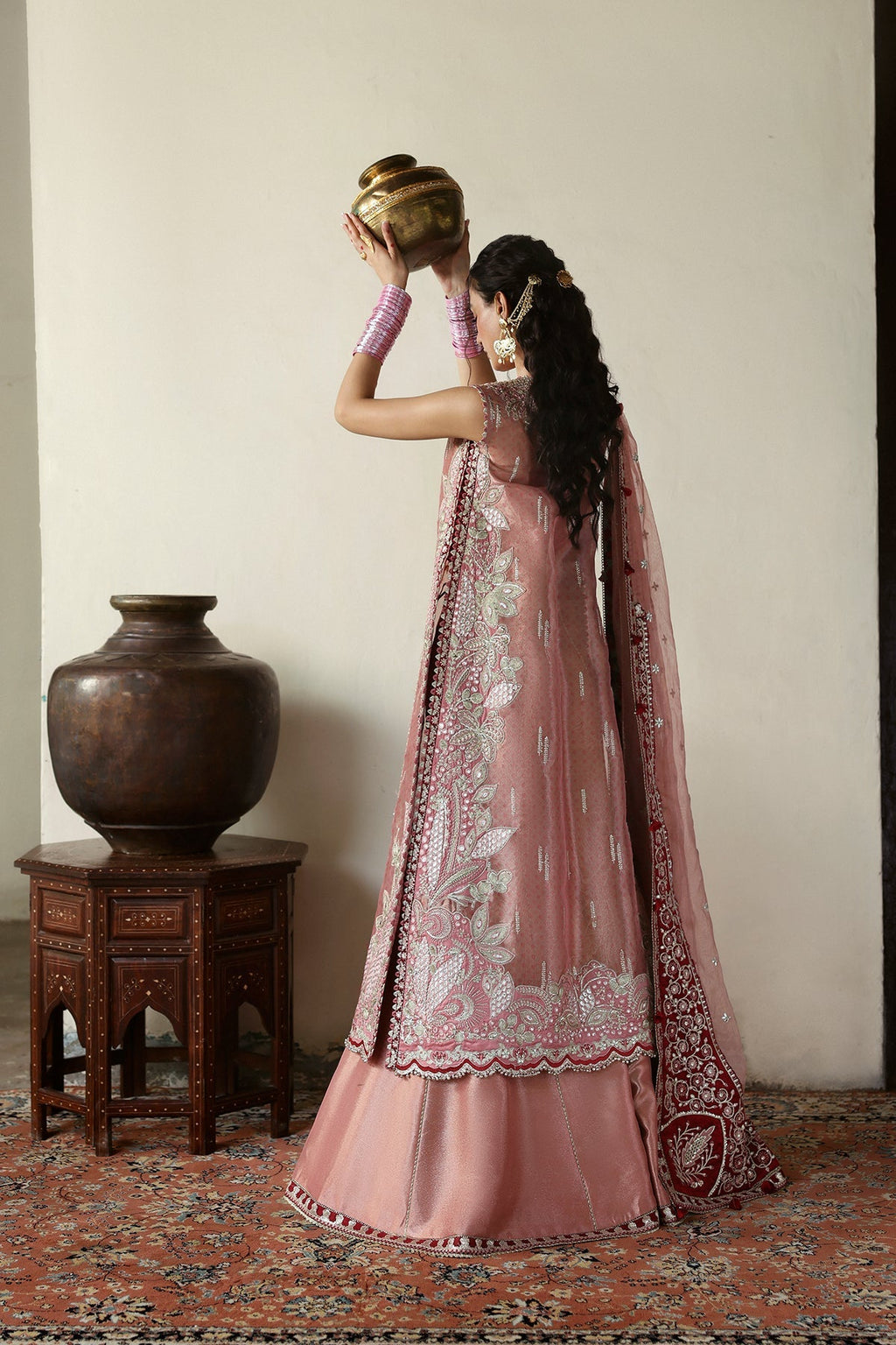 Roshaan Raw Silk Pakistani Formal Dresses - Afrozeh - 4