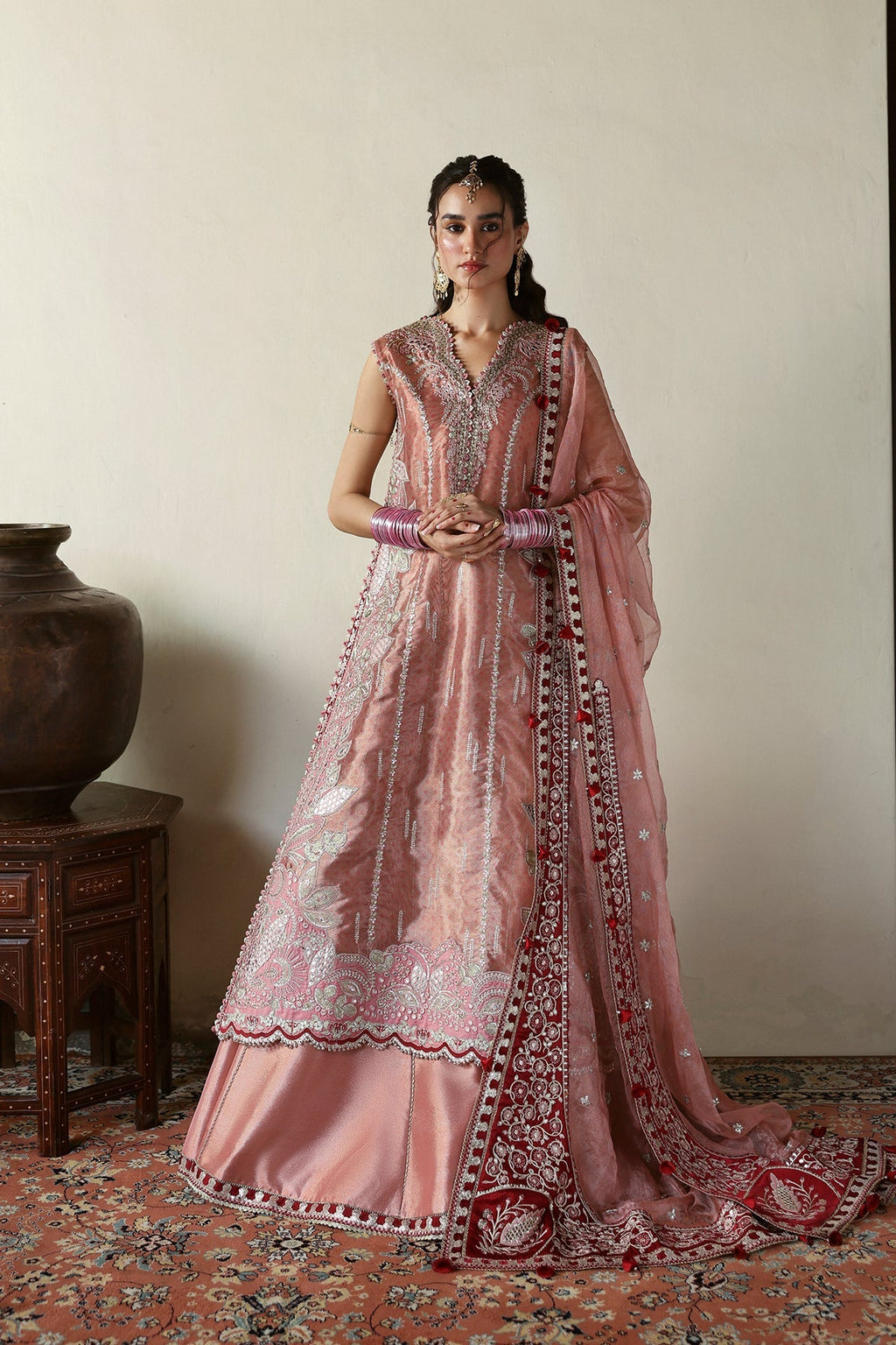 Roshaan Raw Silk Pakistani Formal Dresses - Afrozeh - 1