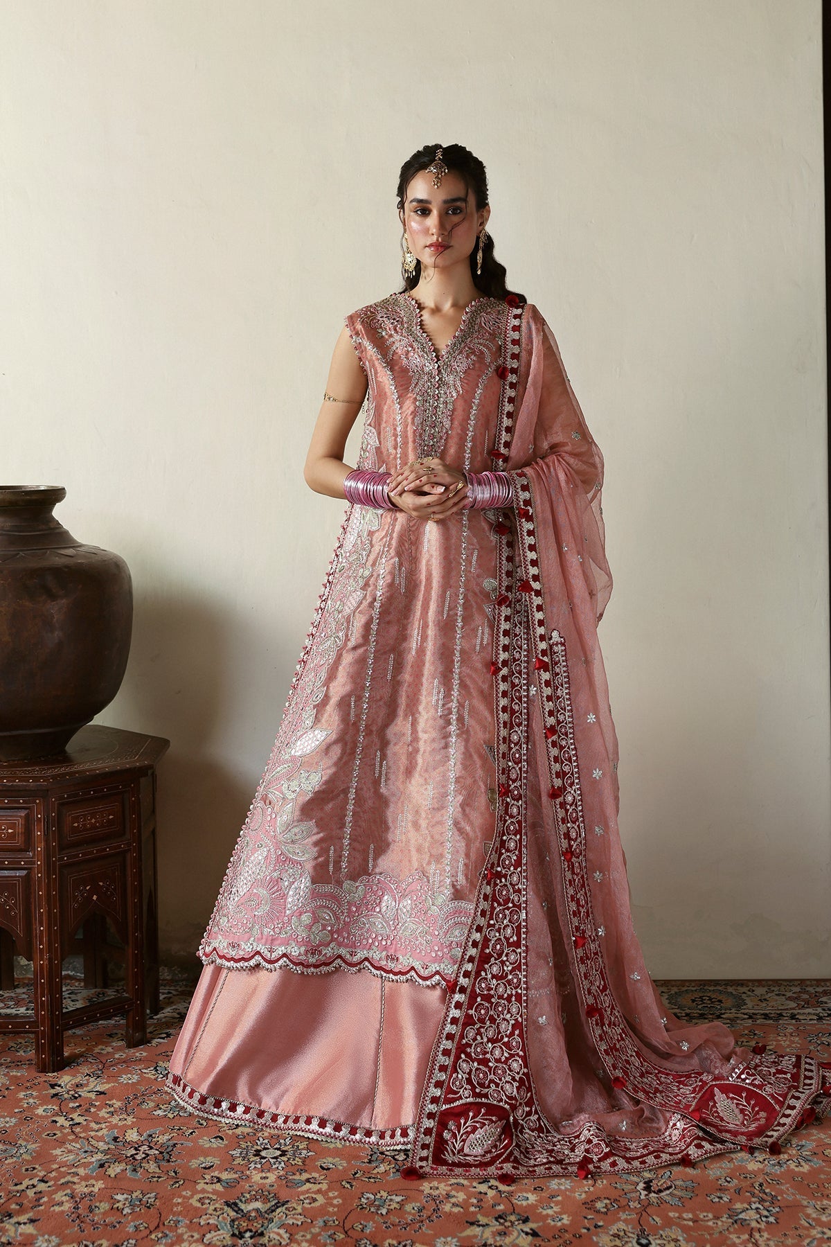 Roshaan Raw Silk Pakistani Formal Dresses - Afrozeh - 1