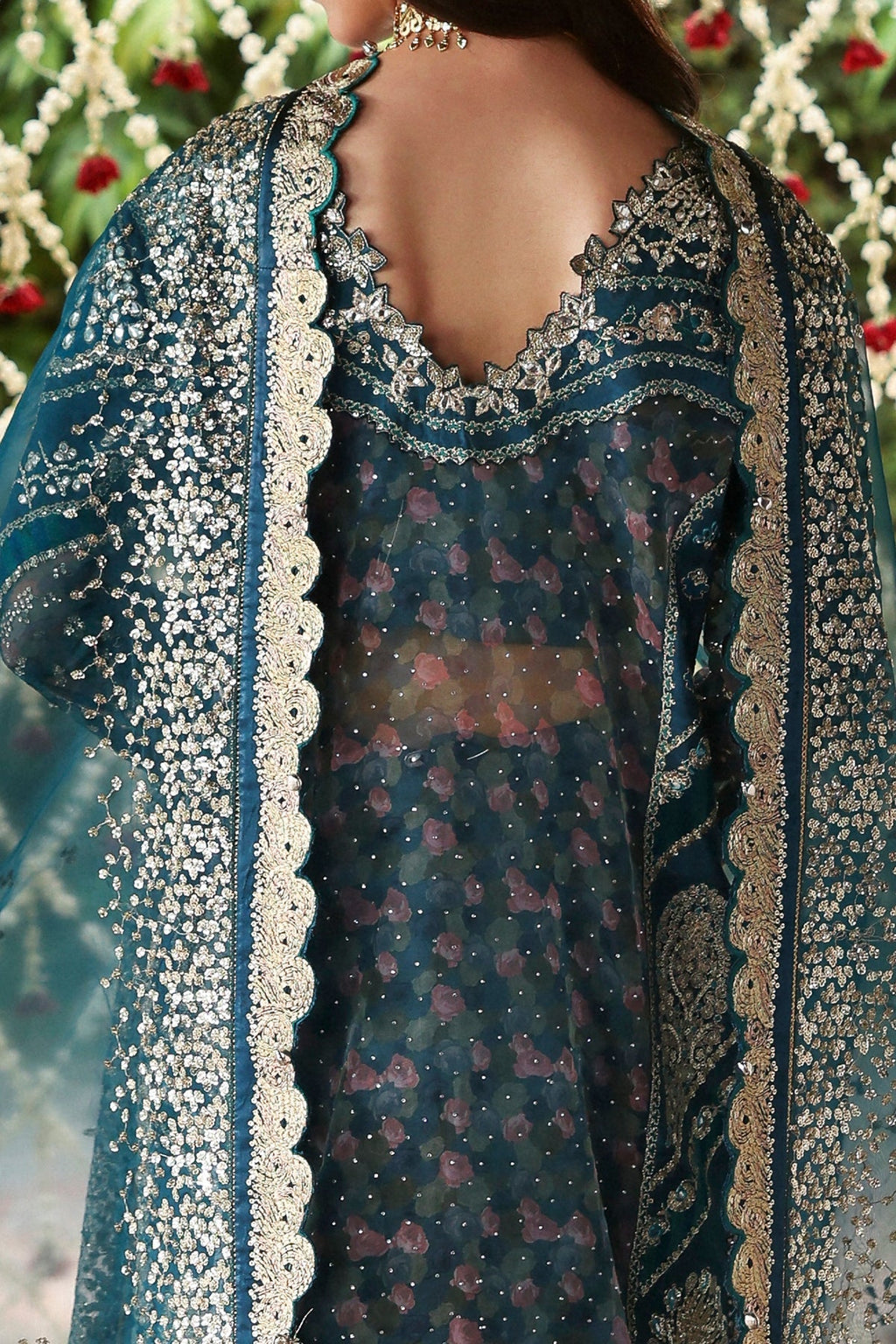 Sitara Raw Silk Pakistani Formal Dresses - Afrozeh - 4