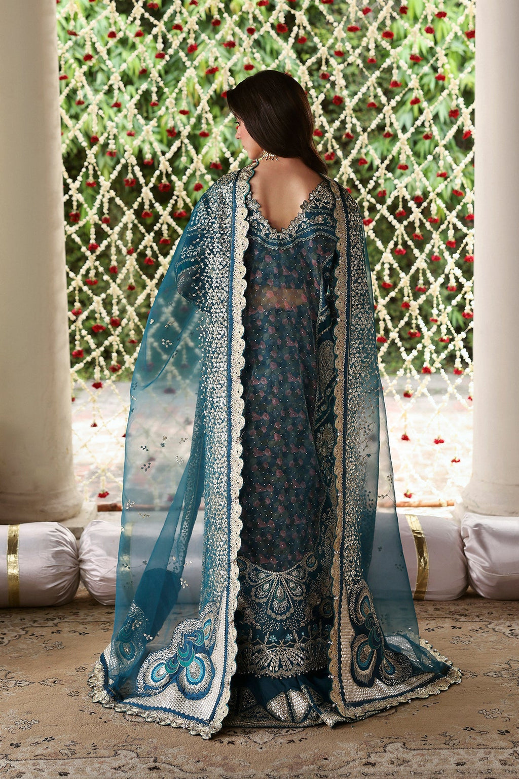 Sitara Raw Silk Pakistani Formal Dresses - Afrozeh - 3