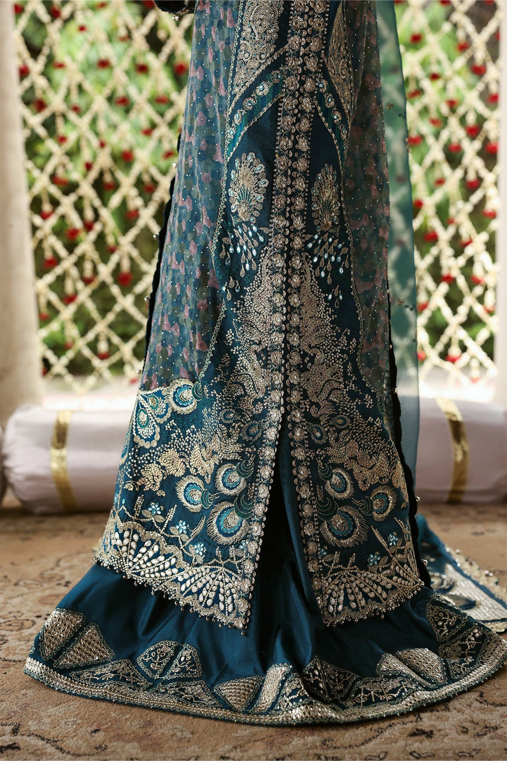 Sitara Raw Silk Pakistani Formal Dresses - Afrozeh - 5